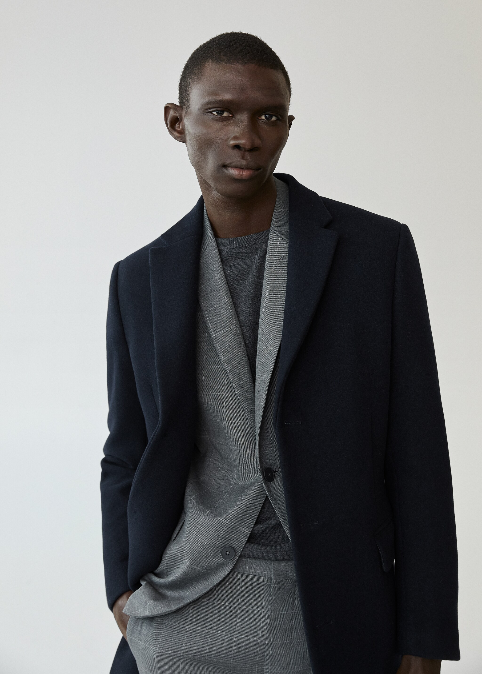 Dlouhý vlněná kabát Tailored - Detail zboží 3