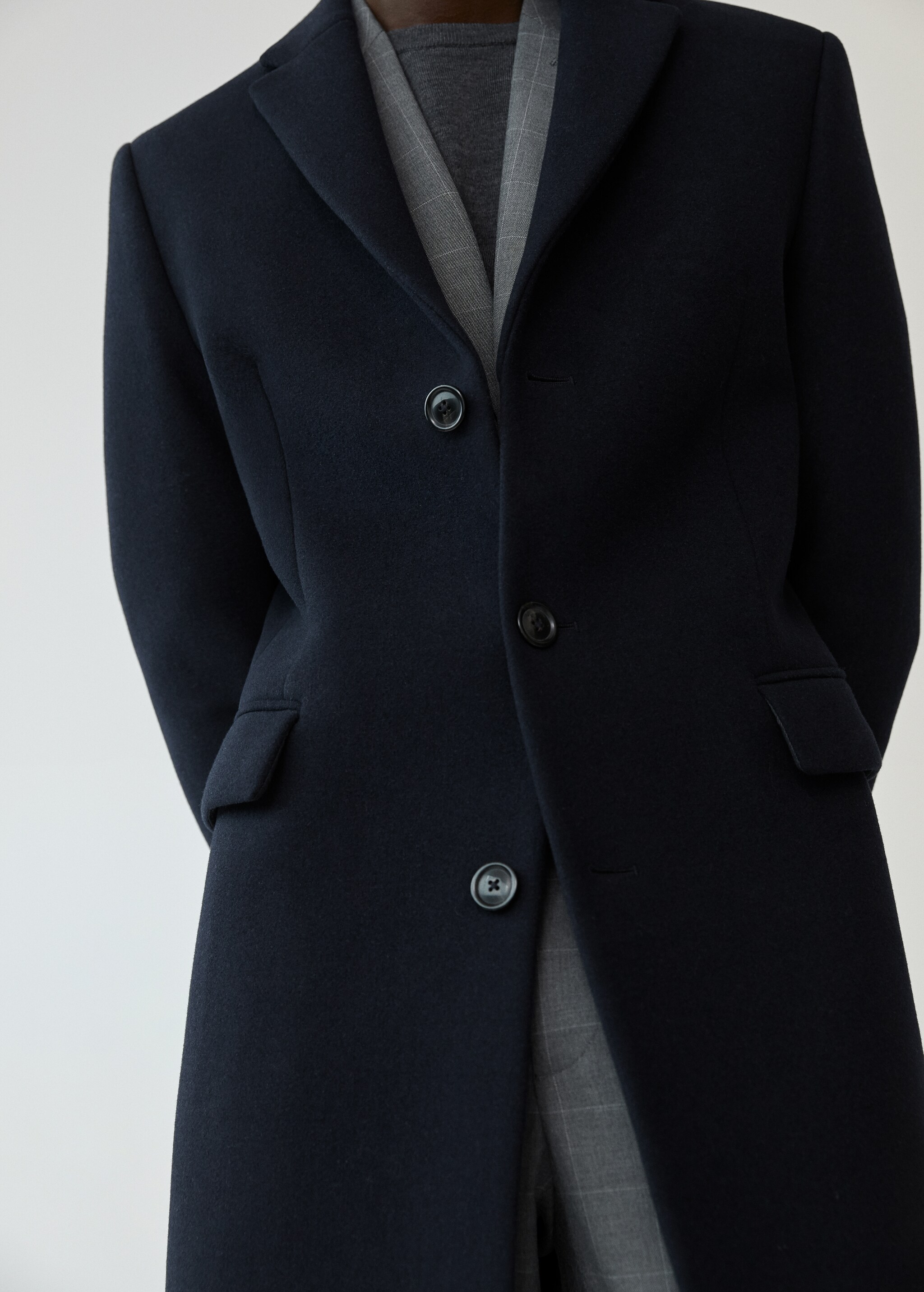 Dlouhý vlněná kabát Tailored - Detail zboží 5