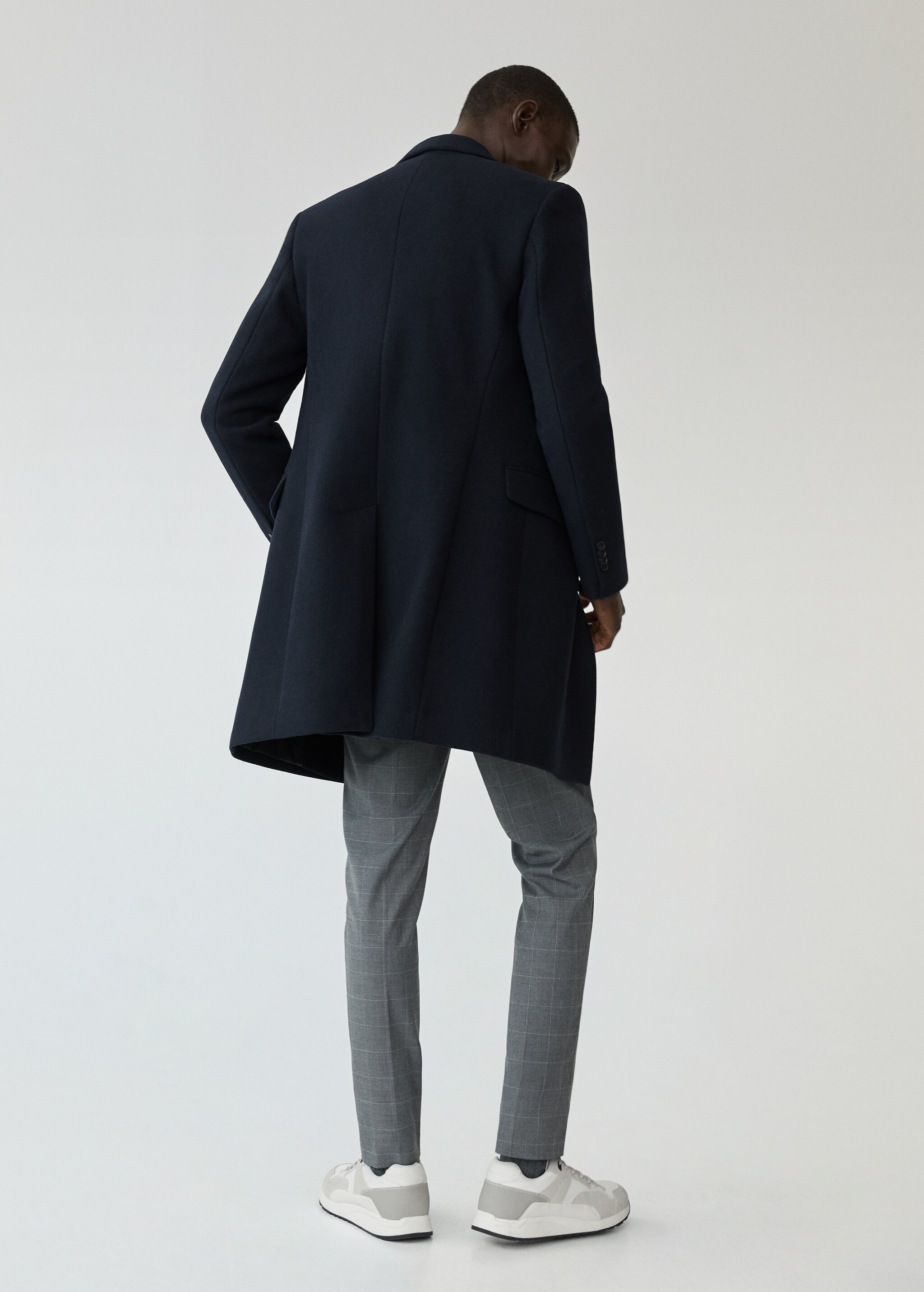 Dlouhý vlněná kabát Tailored - Zadní strana zboží