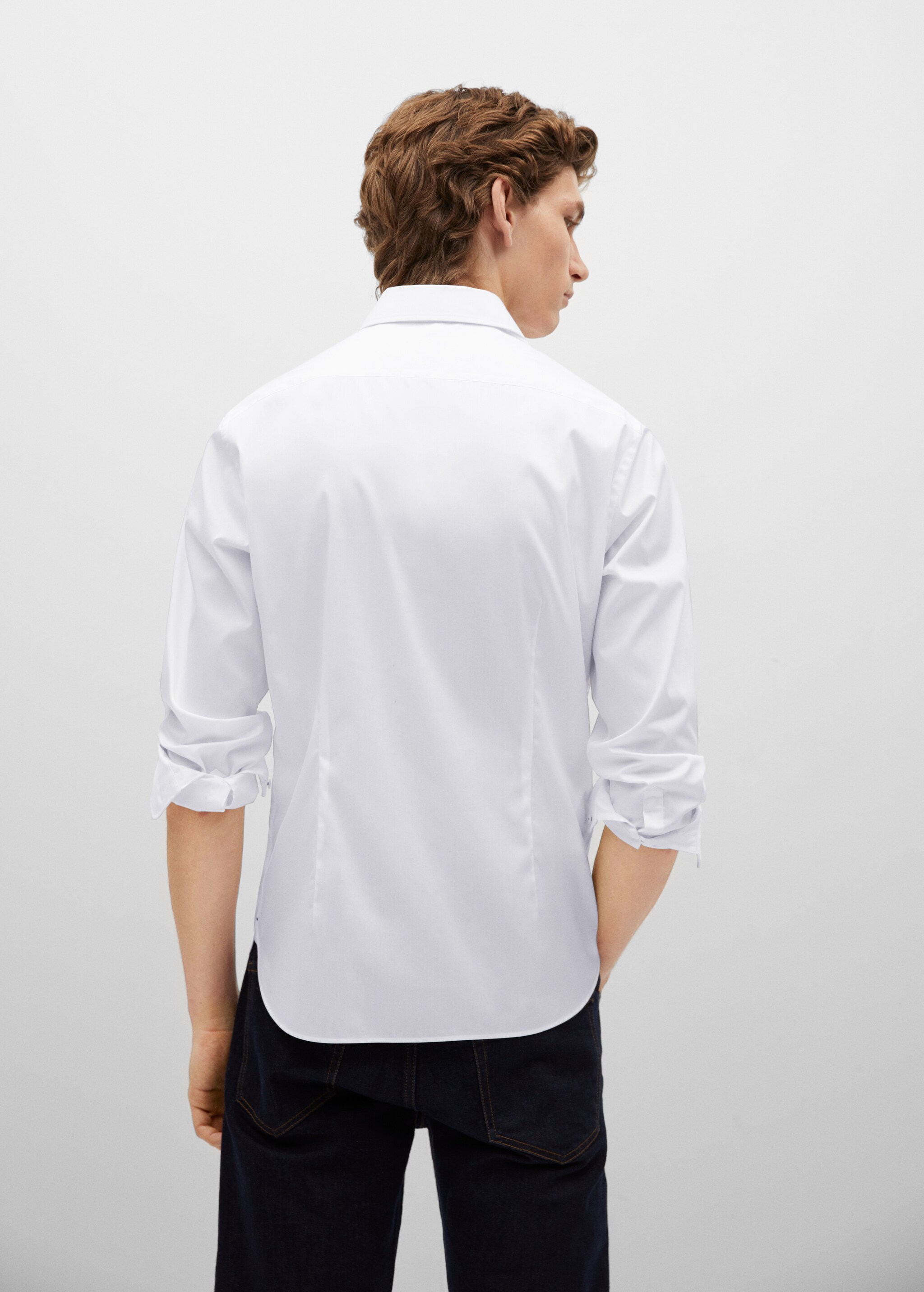 Slim fit cotton shirt - Reverse of the article