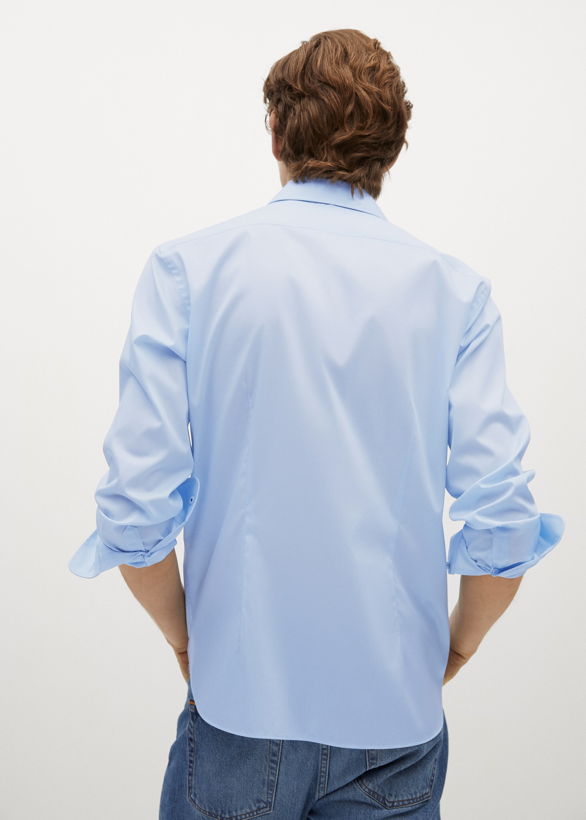 Slim fit cotton shirt - Reverse of the article