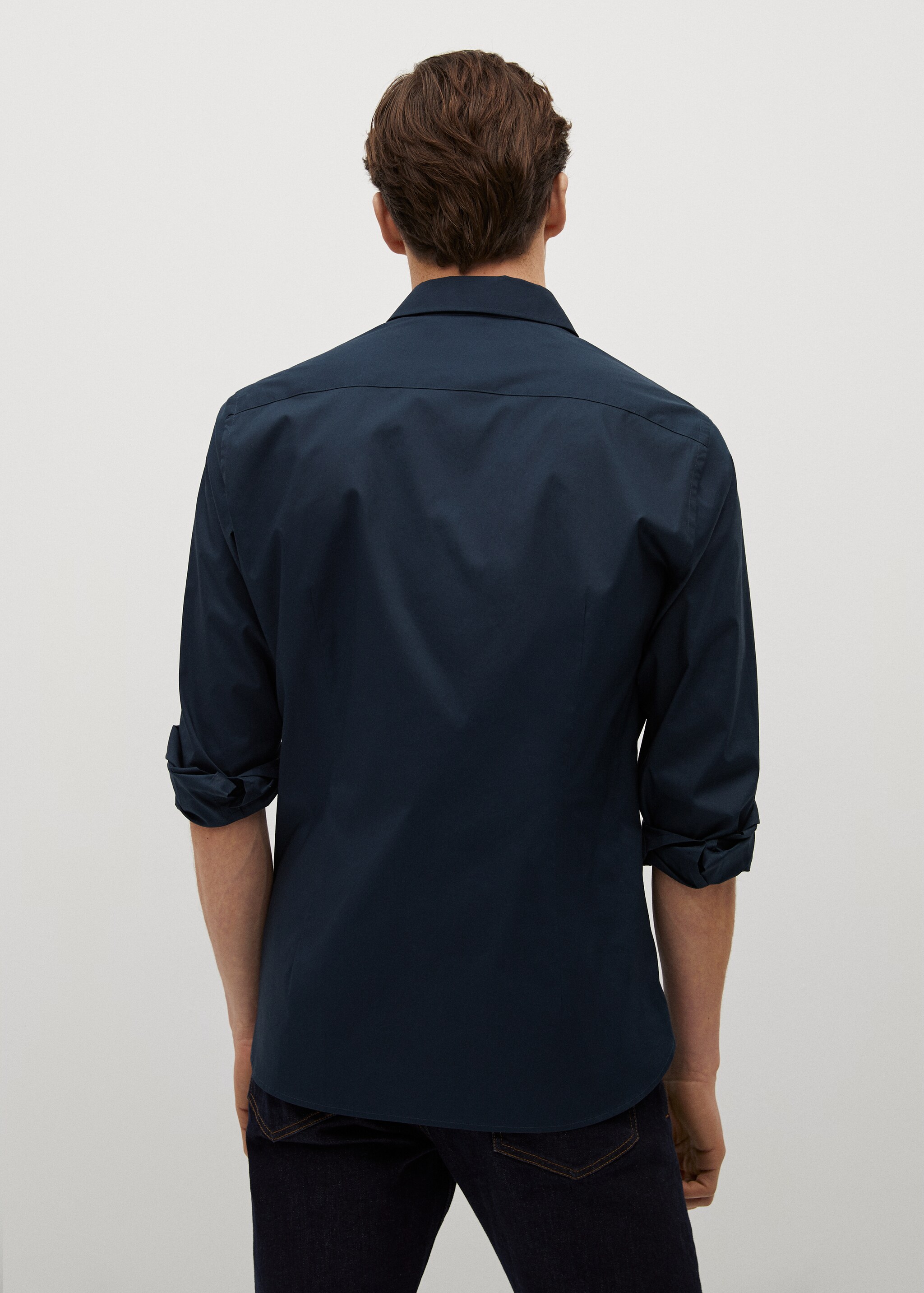 Slim fit cotton shirt - Reverse of the article