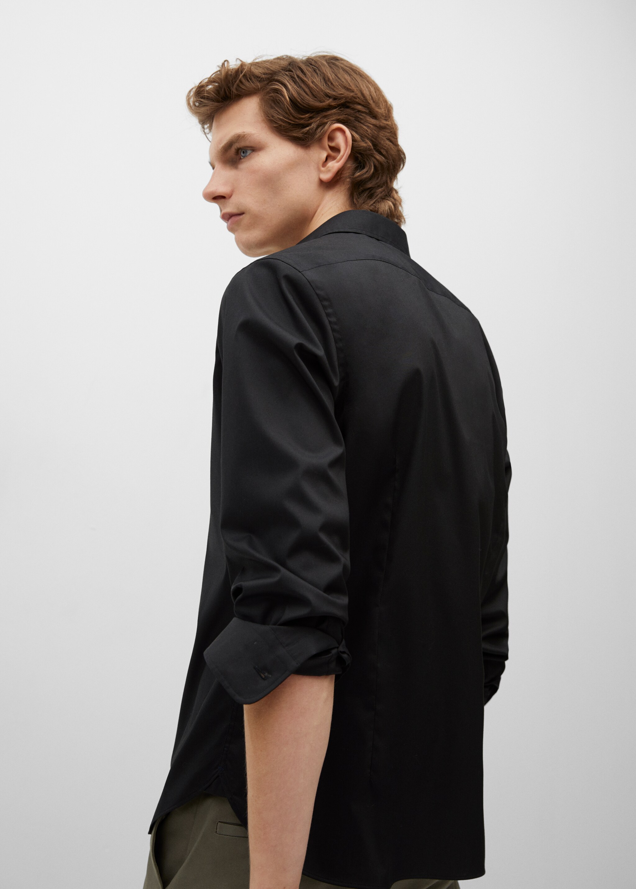 Slim fit cotton shirt - Reverse of the article