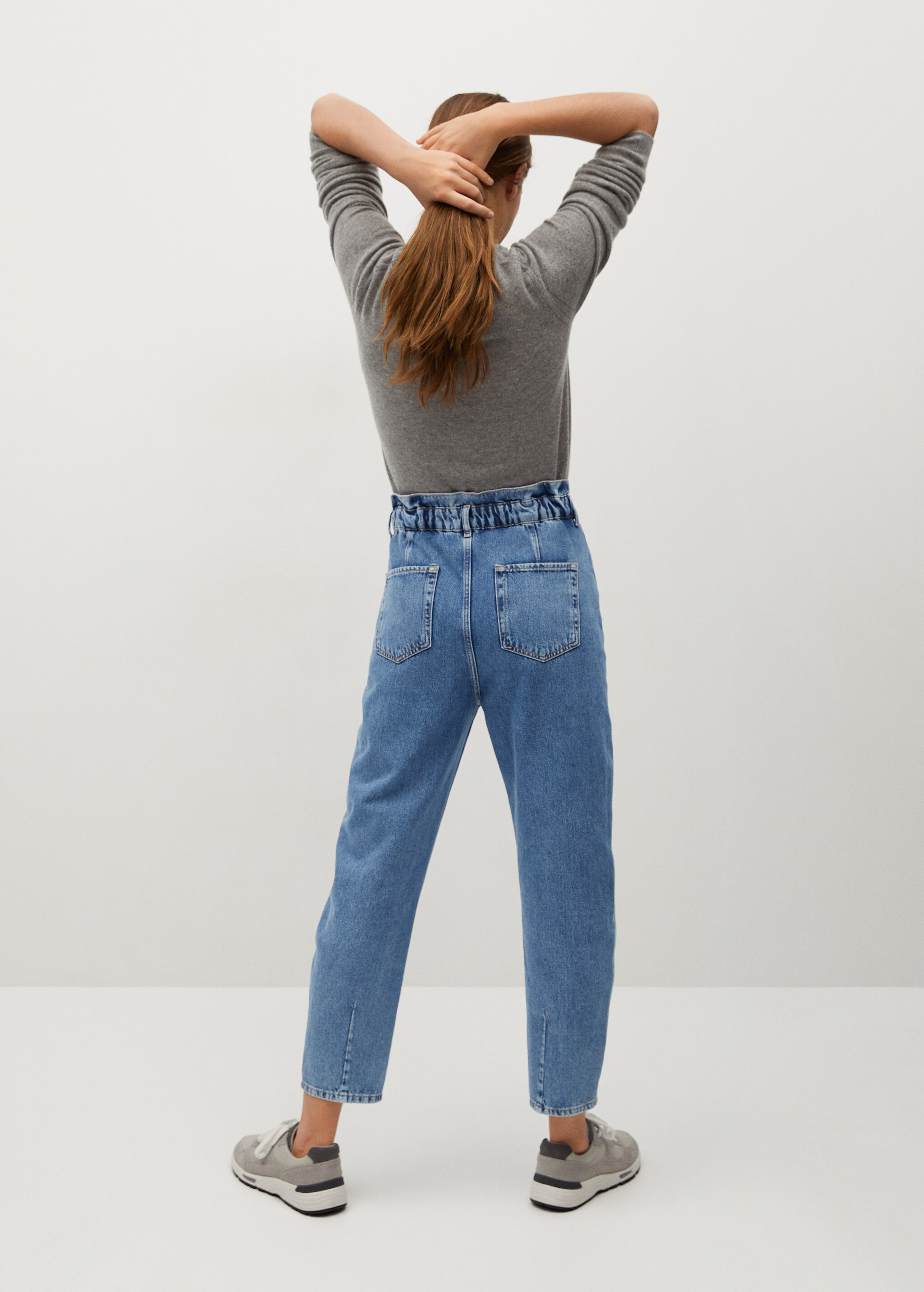 Jeans baggy cintura elástica - Reverso del artículo