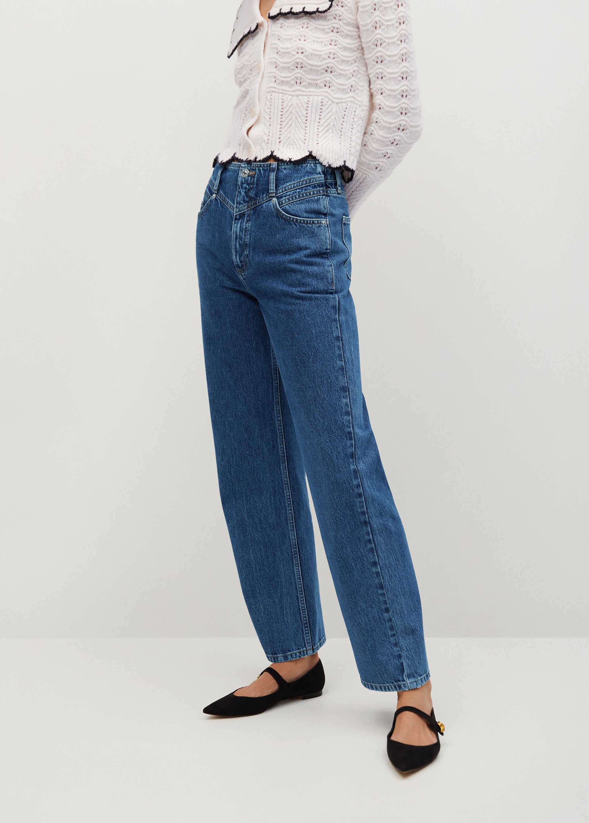 High-waist wideleg jeans - Medium plane