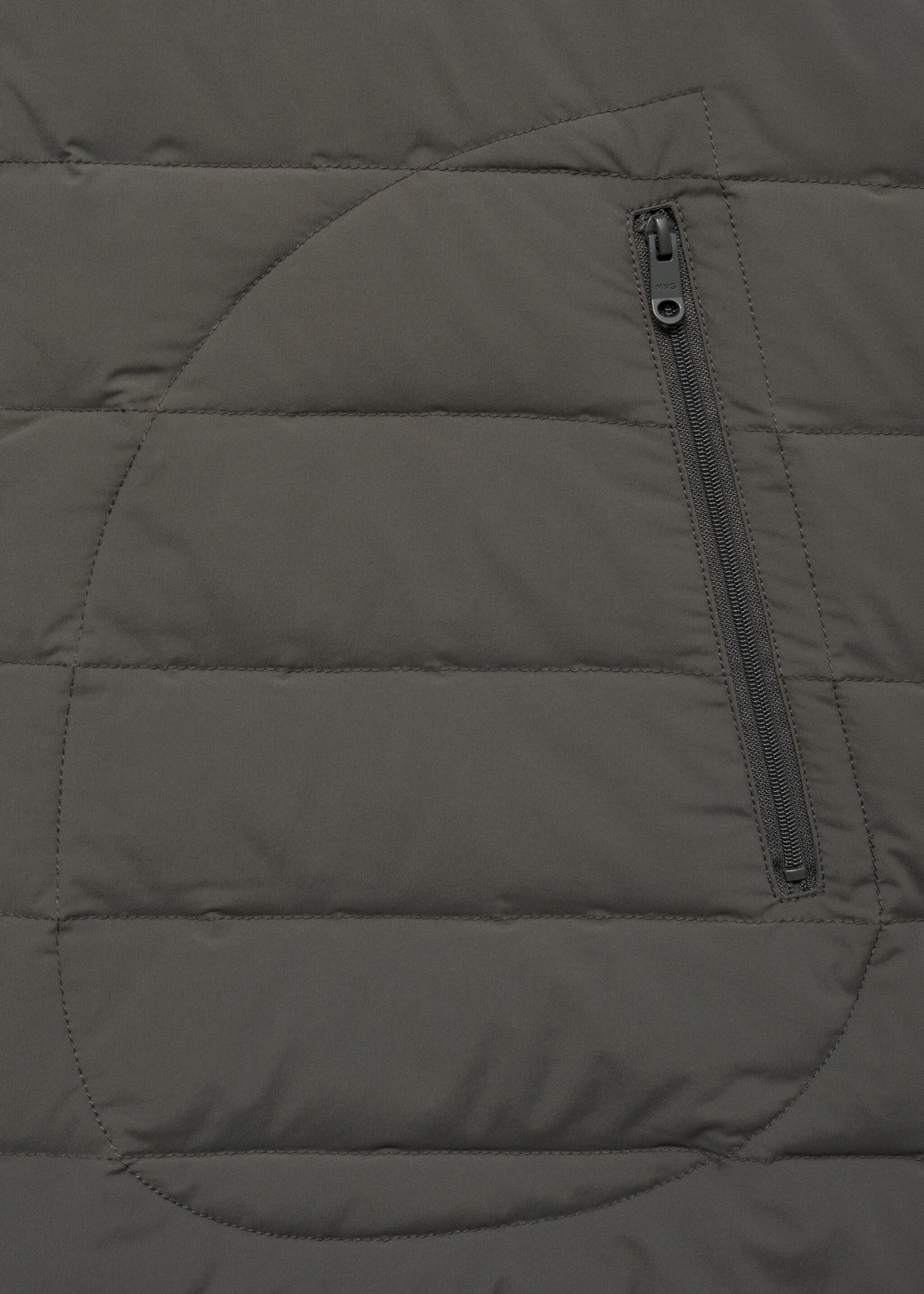 Quilted waistcoat with down and feather filling - Details of the article 0, Grey. Ref: 87030576-00.