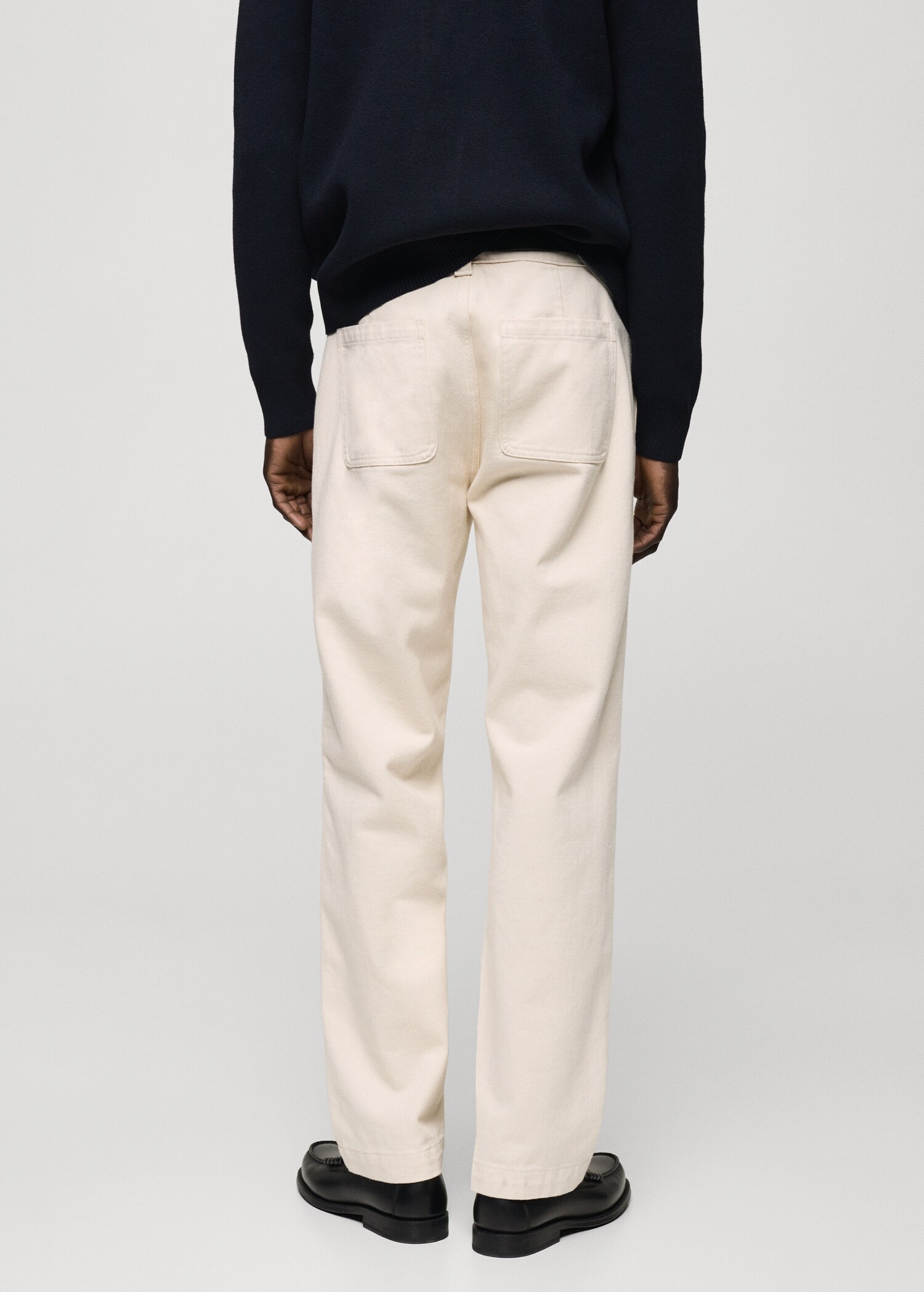 Regular fit cotton jeans - Reverse of the article