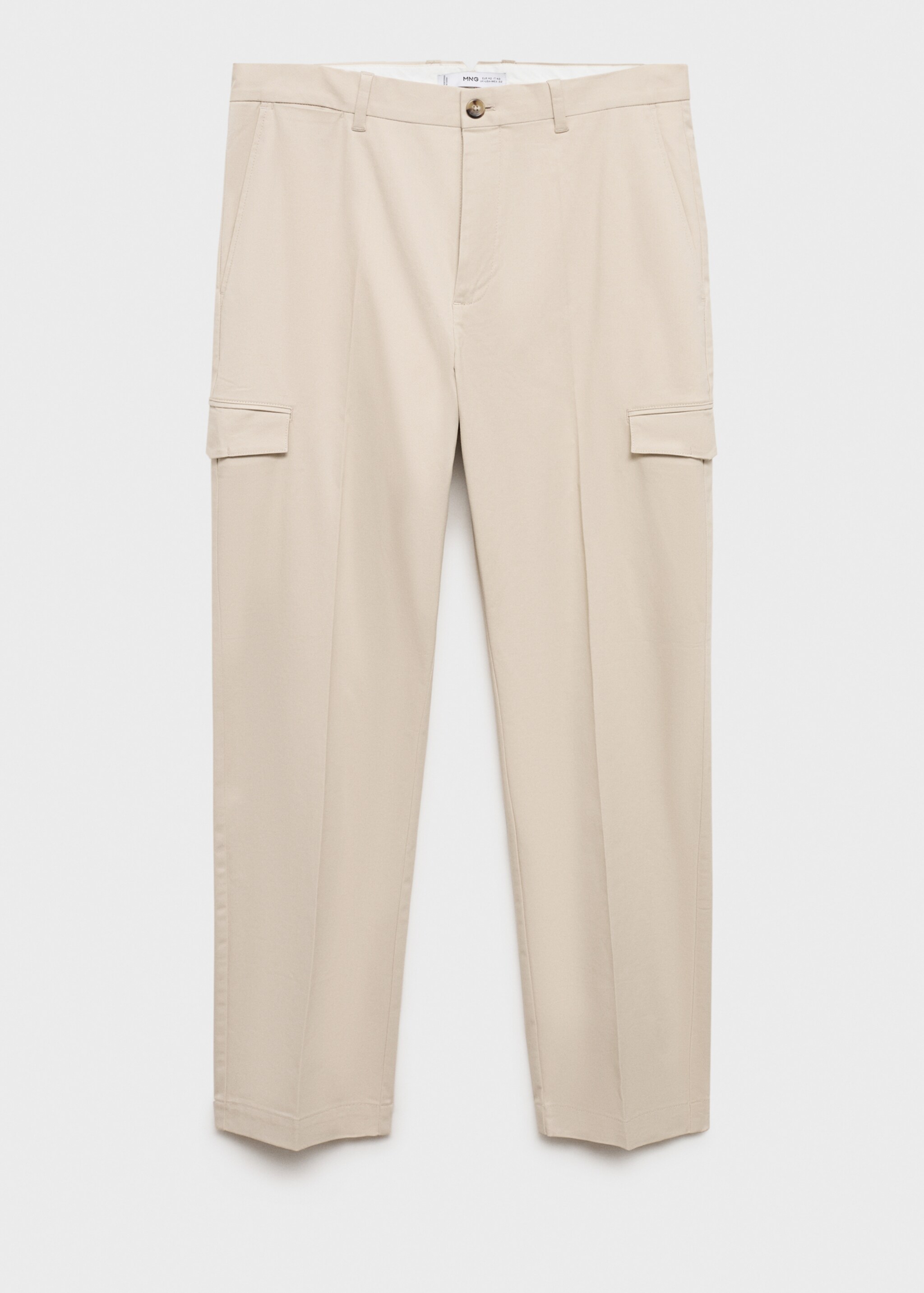 Regular fit cotton cargo trousers - Article without model, Light/Pastel Grey. Ref: 87030580-00.