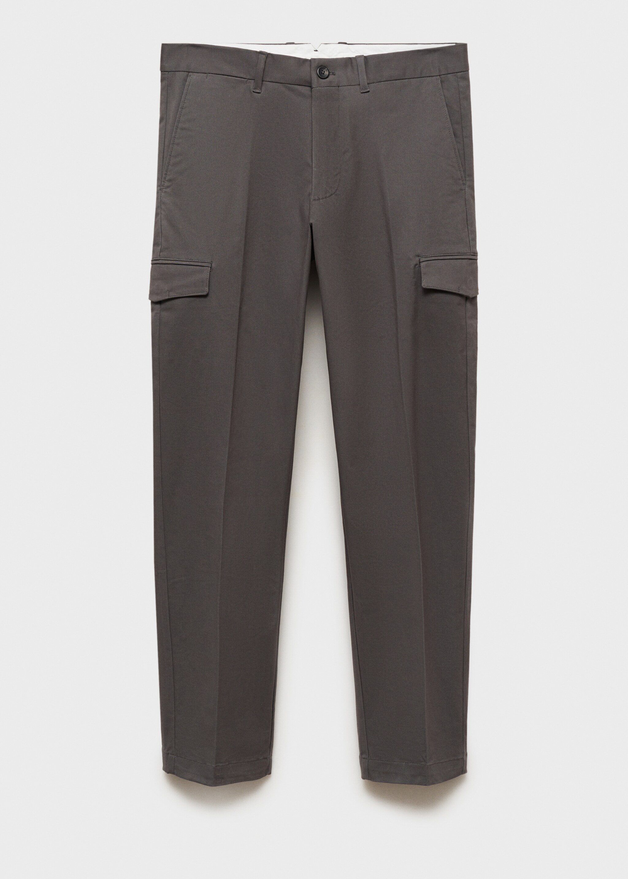 Pantalon cargo coton regular-fit - Article sans modèle, Gris. Ref: 87030580-00.