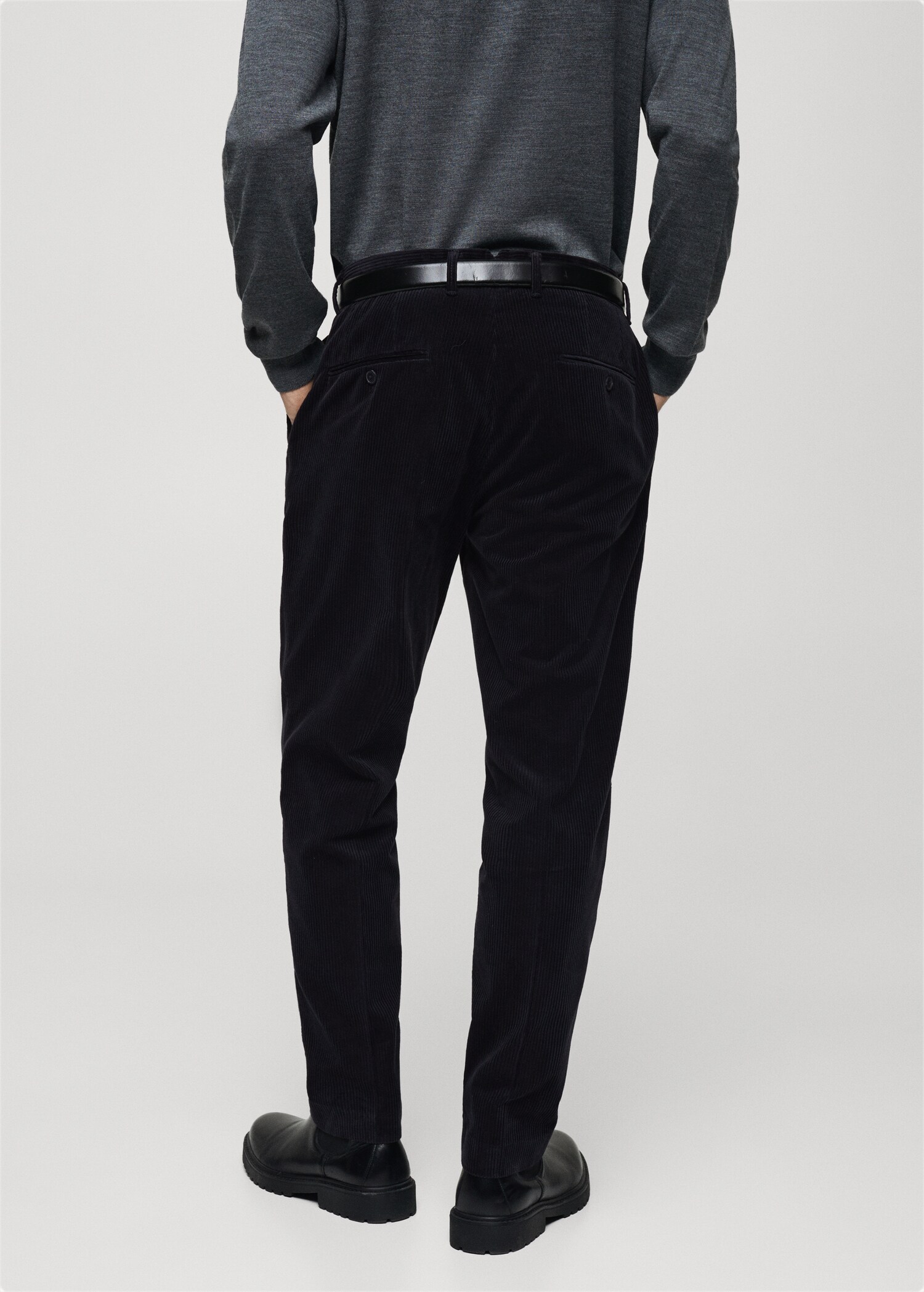 Corduroy regular-fit trousers - Reverse of the article