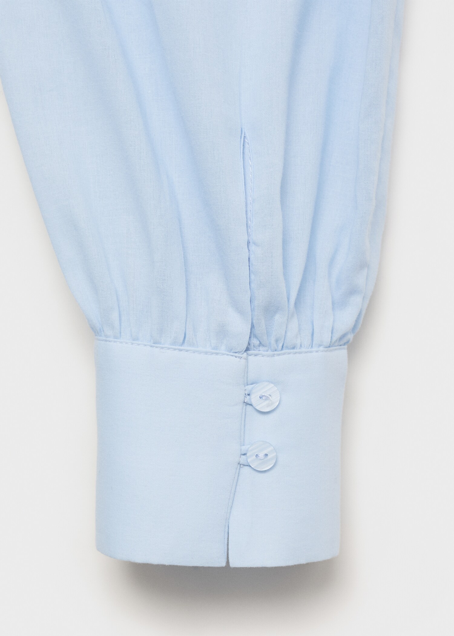 Puffed sleeves cotton blouse - Details of the article 0