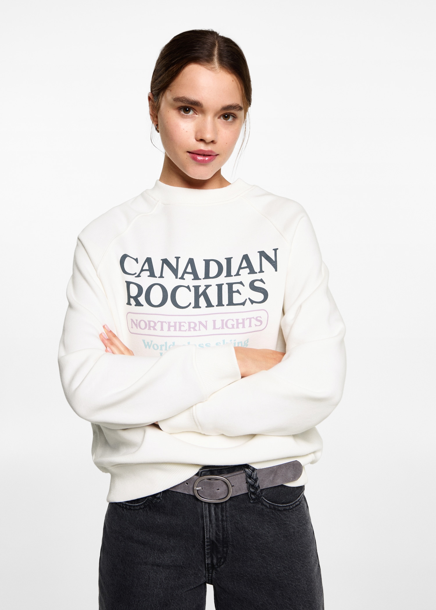 Printed message sweatshirt - Medium plane