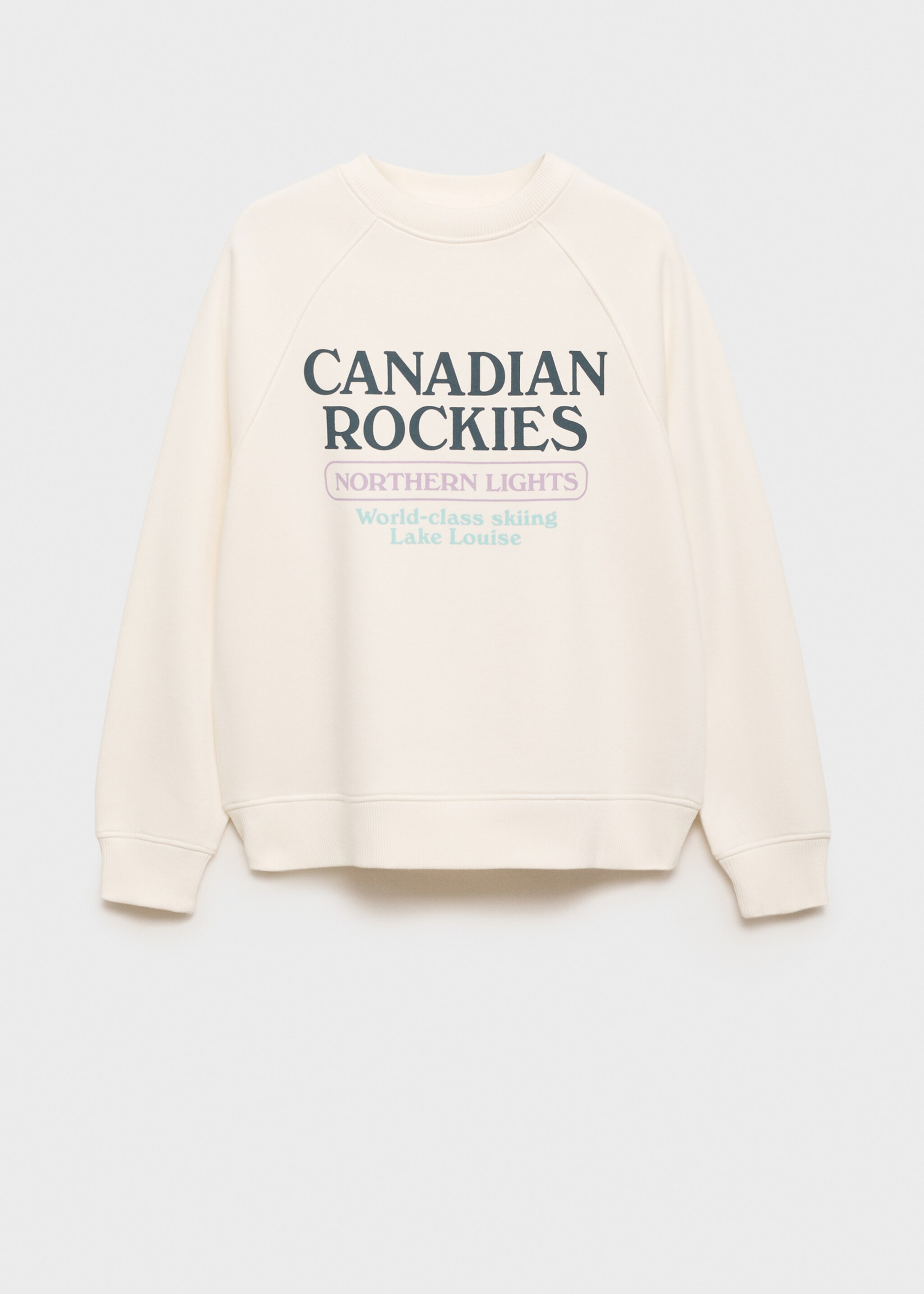 Printed message sweatshirt - Article without model, Off White. Ref: 87030594-00.