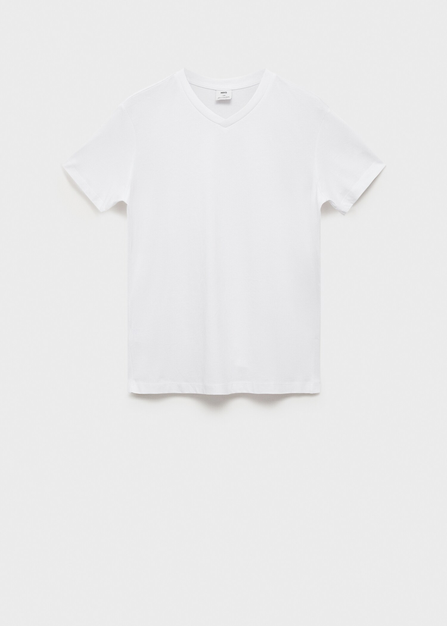 100% cotton slim-fit V-neck t-shirt - Article without model