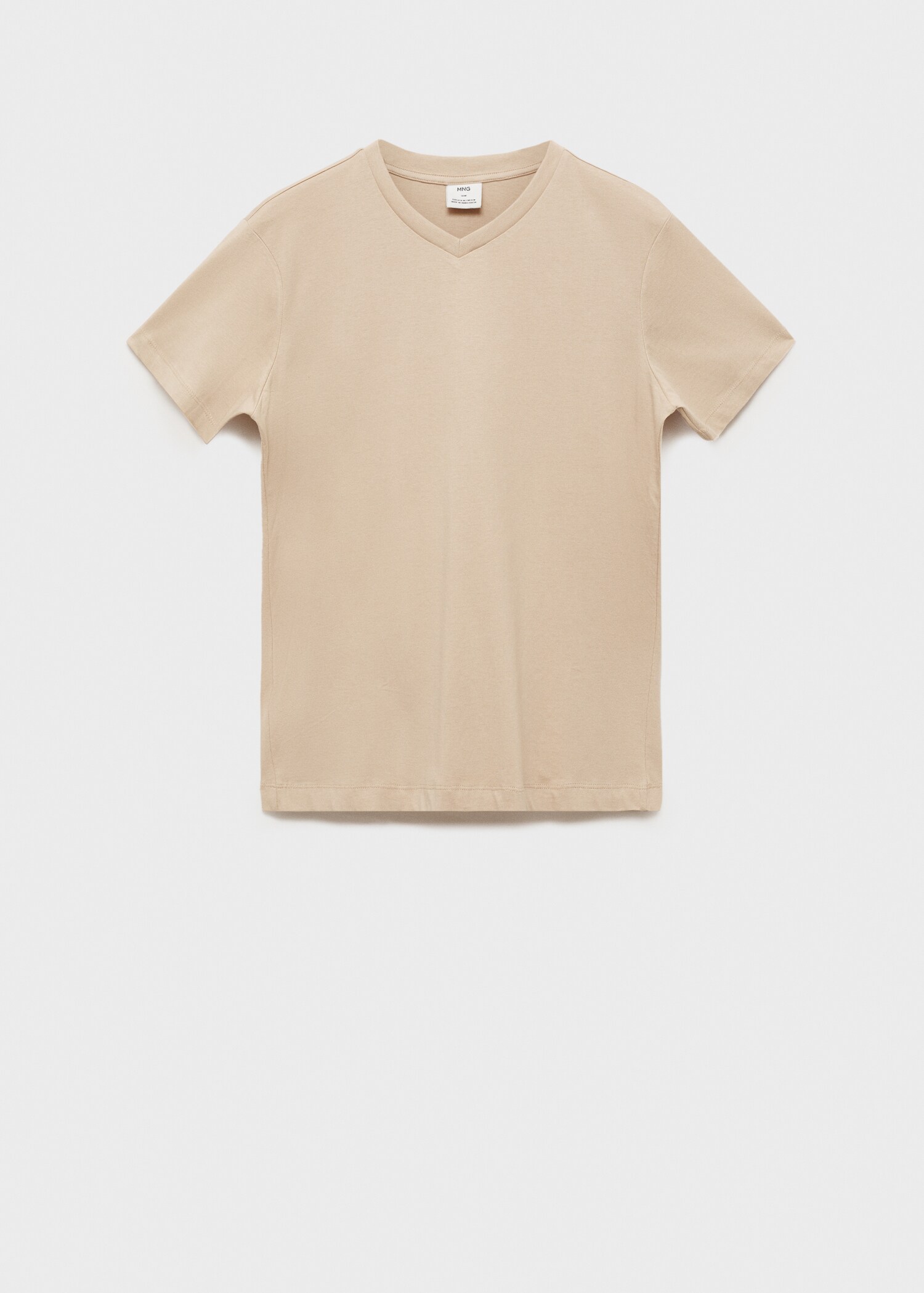 100% cotton slim-fit V-neck t-shirt - Article without model