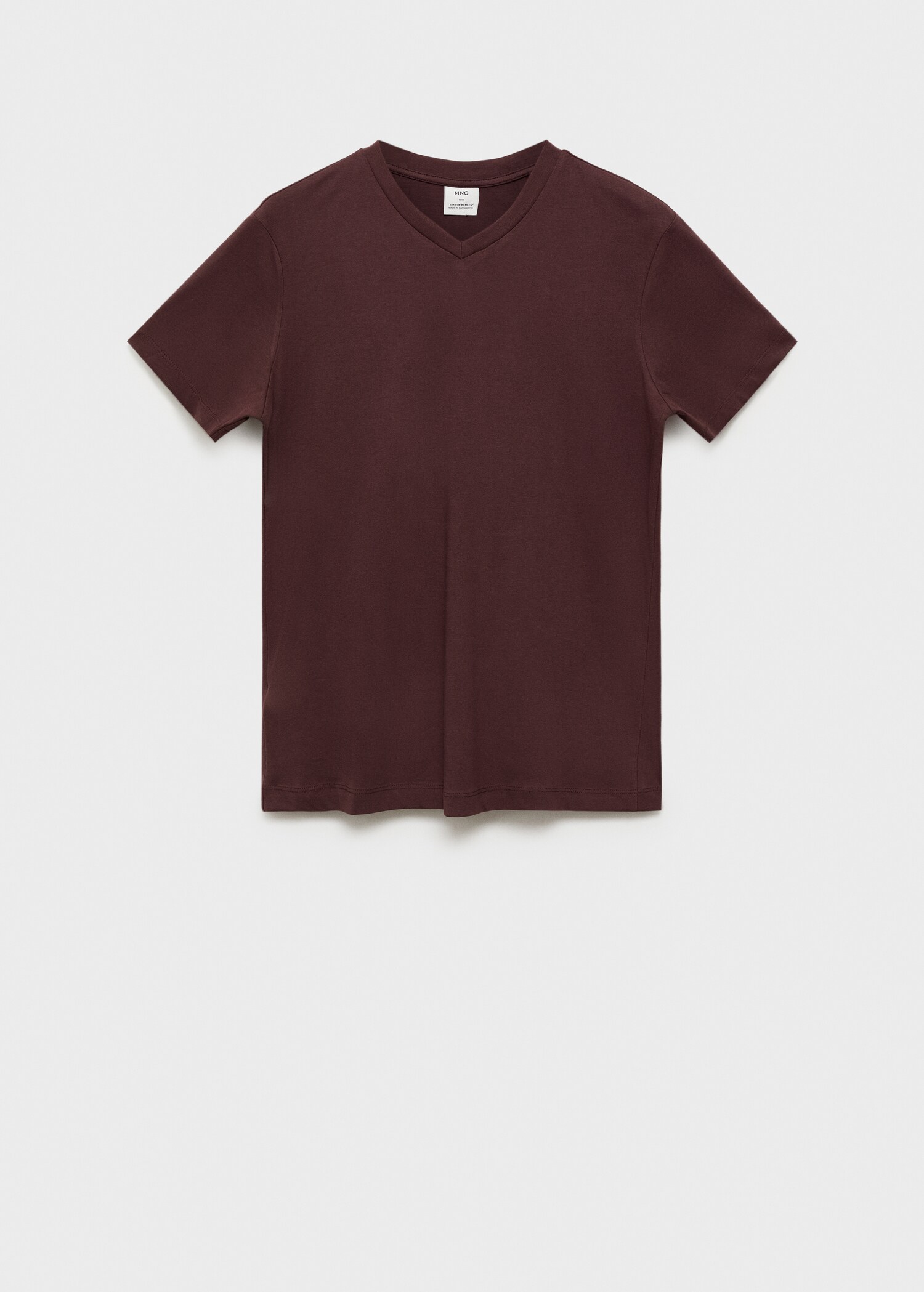 100% cotton slim-fit V-neck t-shirt - Article without model