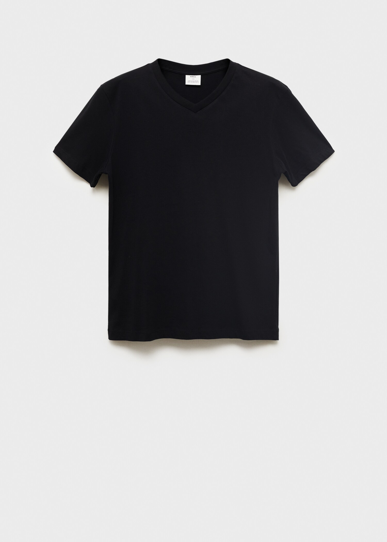 100% cotton slim-fit V-neck t-shirt - Article without model