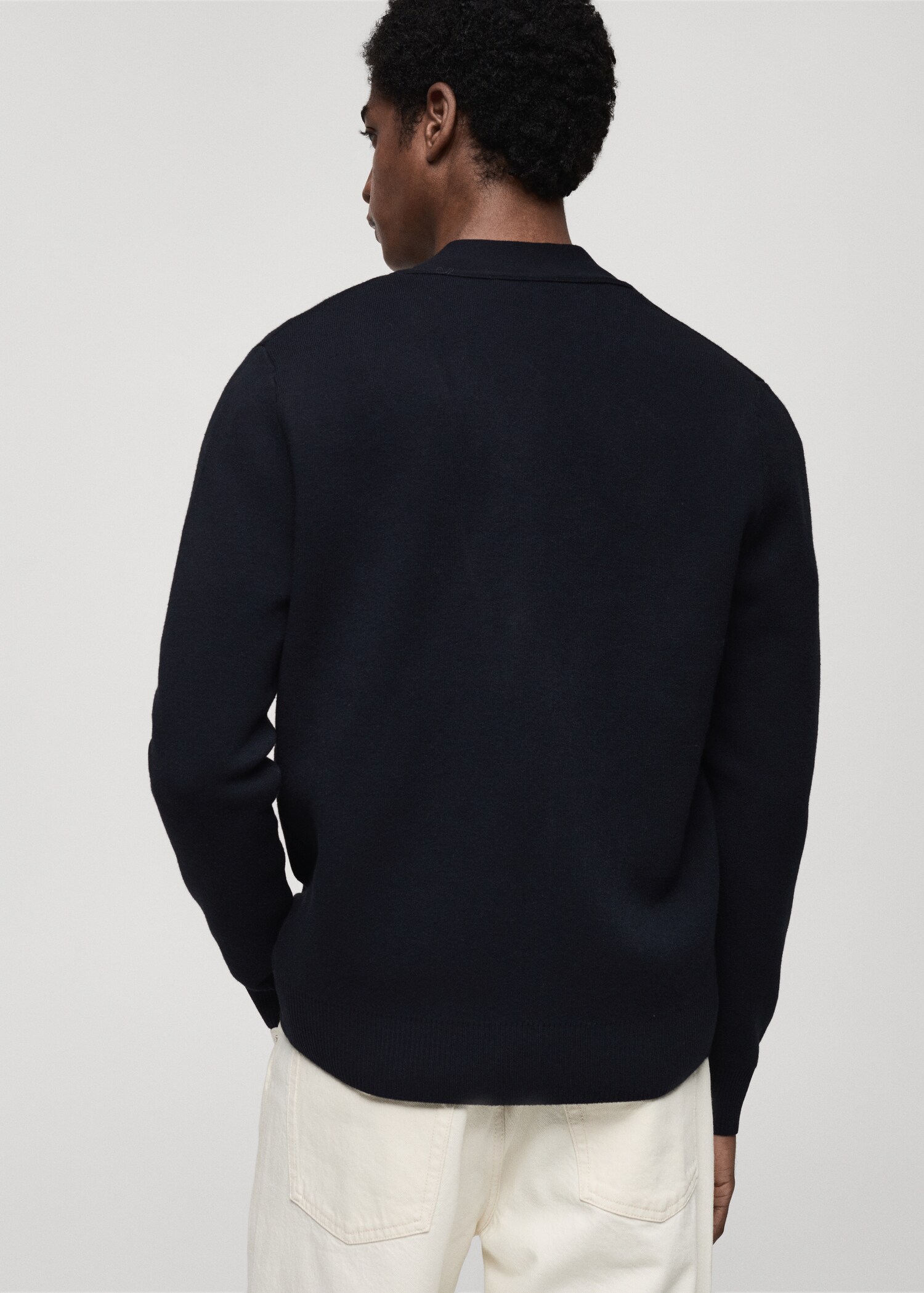 Knitted button cardigan - Reverse of the article