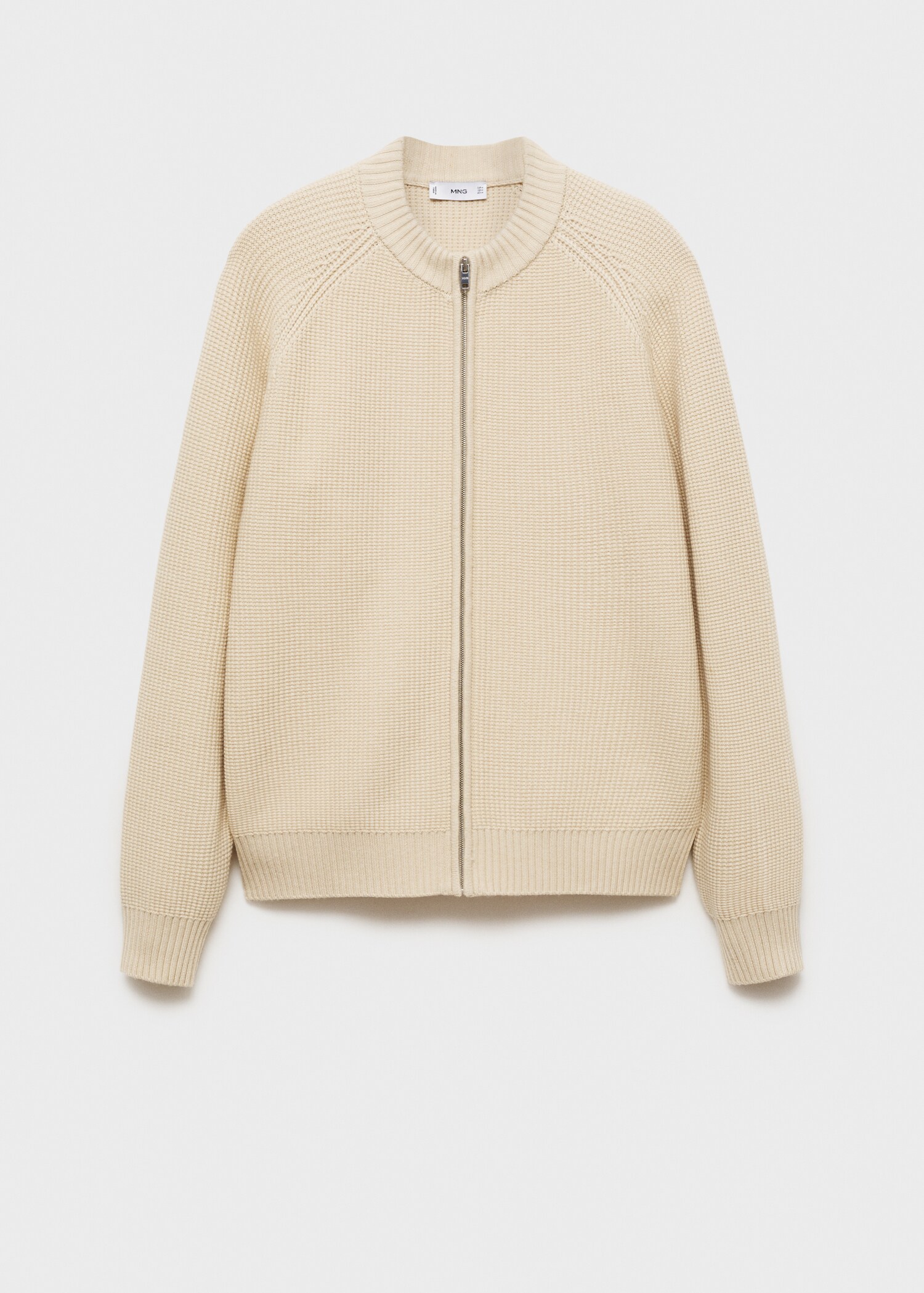 Structured knitted cardigan with zip - Article without model