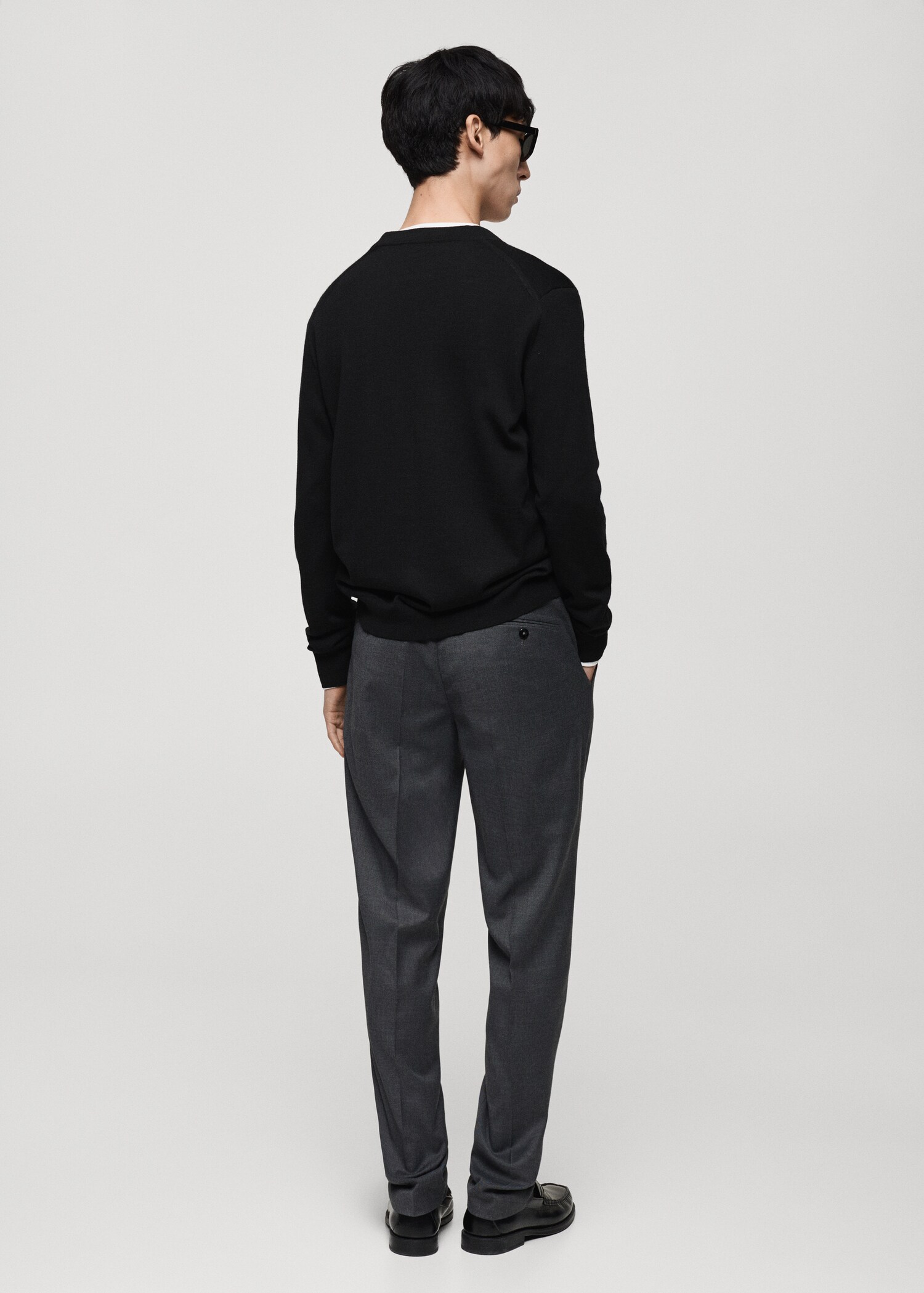 100% merino wool cardigan - Reverse of the article