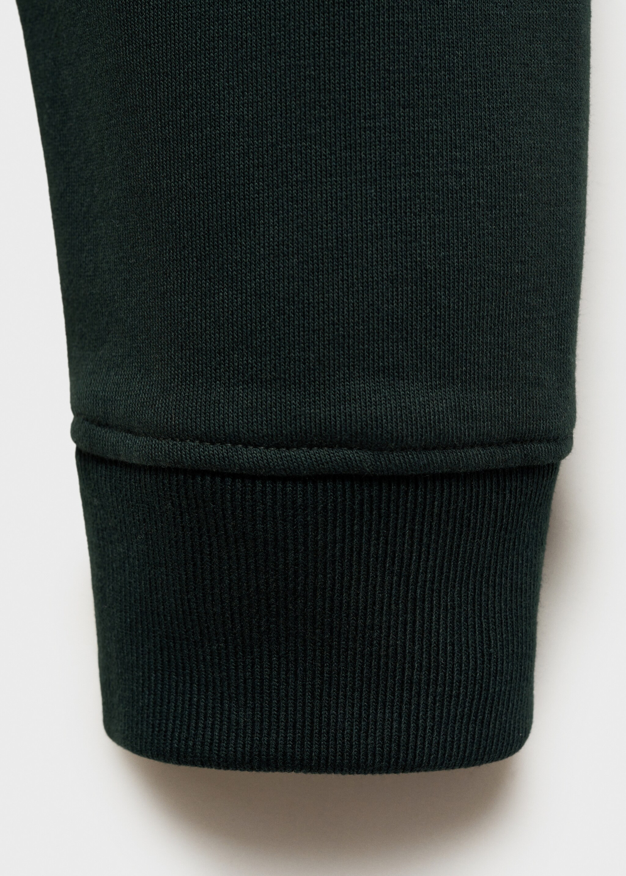Regular-fit zip-neck sweatshirt - Details of the article 0, Green. Ref: 87030617-00.