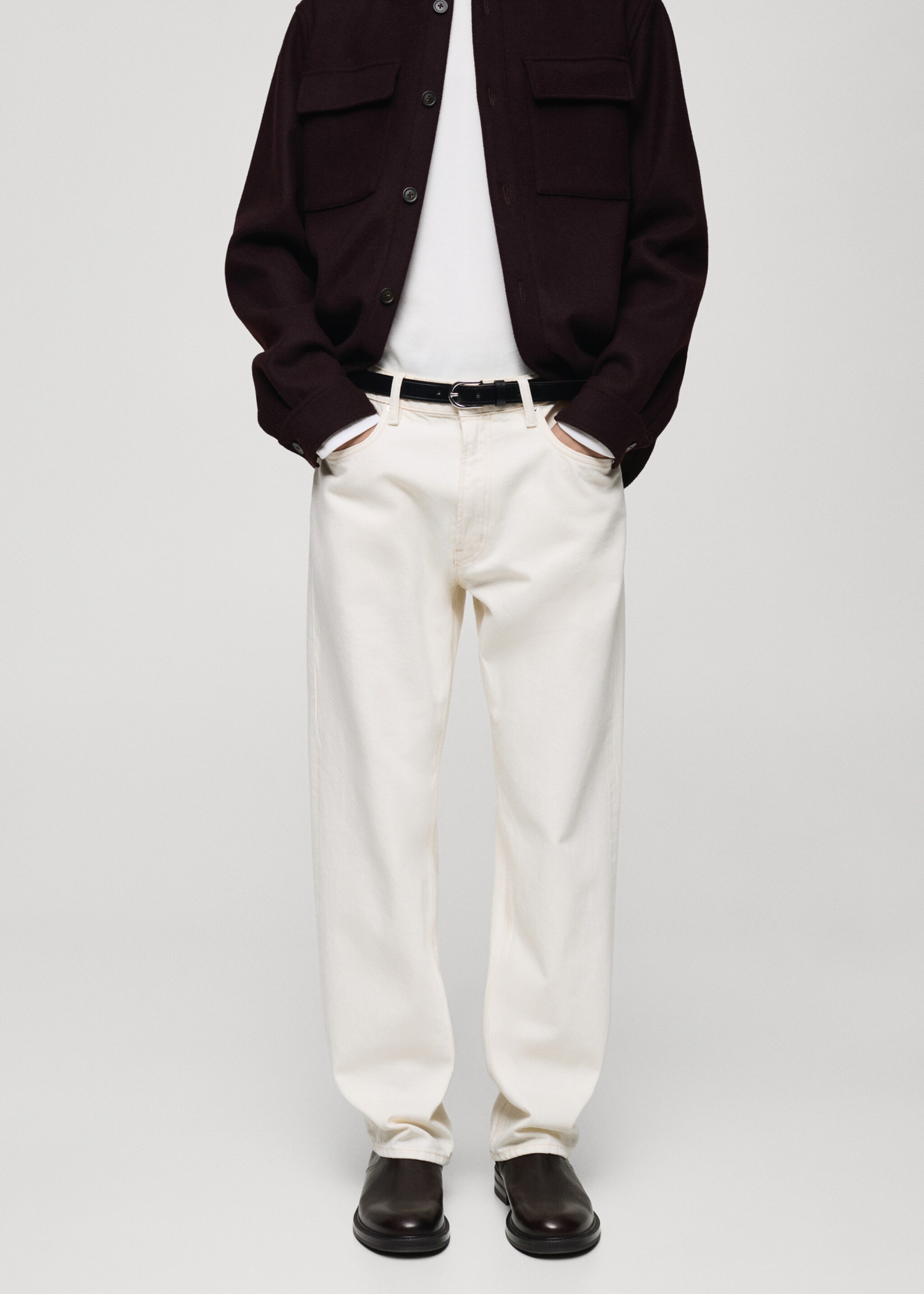 Moby straight-fit jeans - Medium plane, Off White. Ref: 87030620-00.