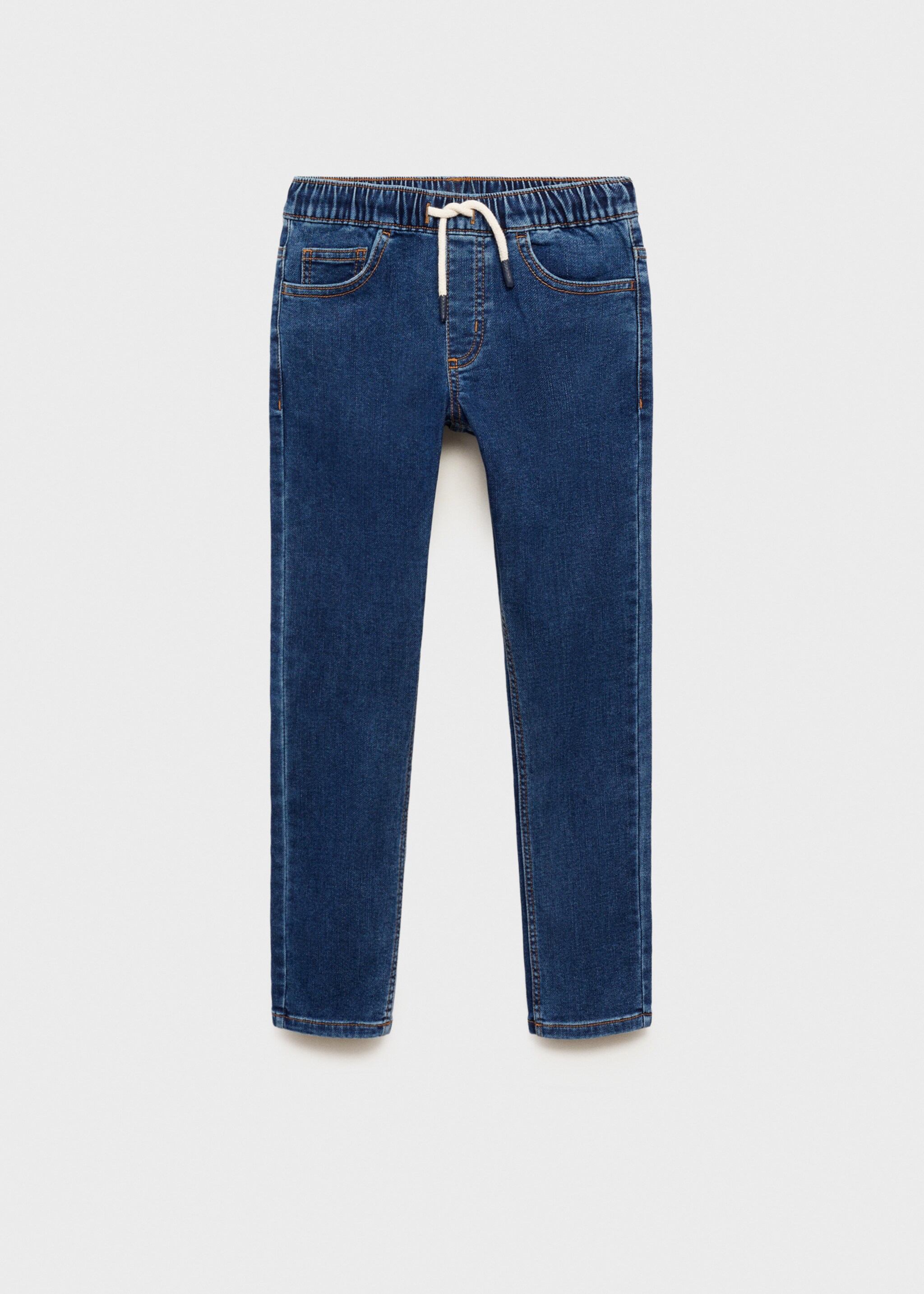 Drawstring waist jeans - Article without model, Dark Blue. Ref: 87030622-00.