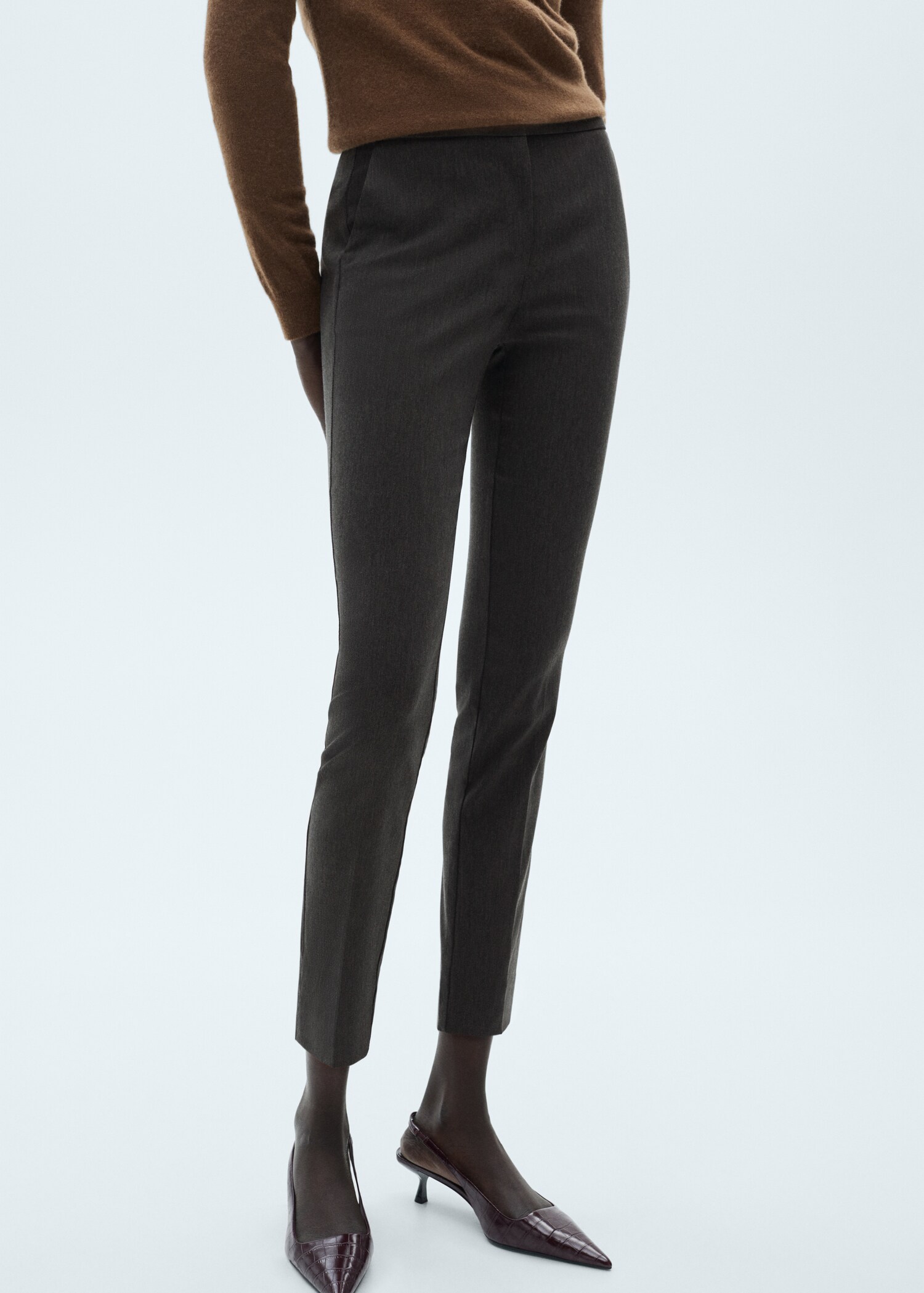 Crop skinny trousers - Medium plane