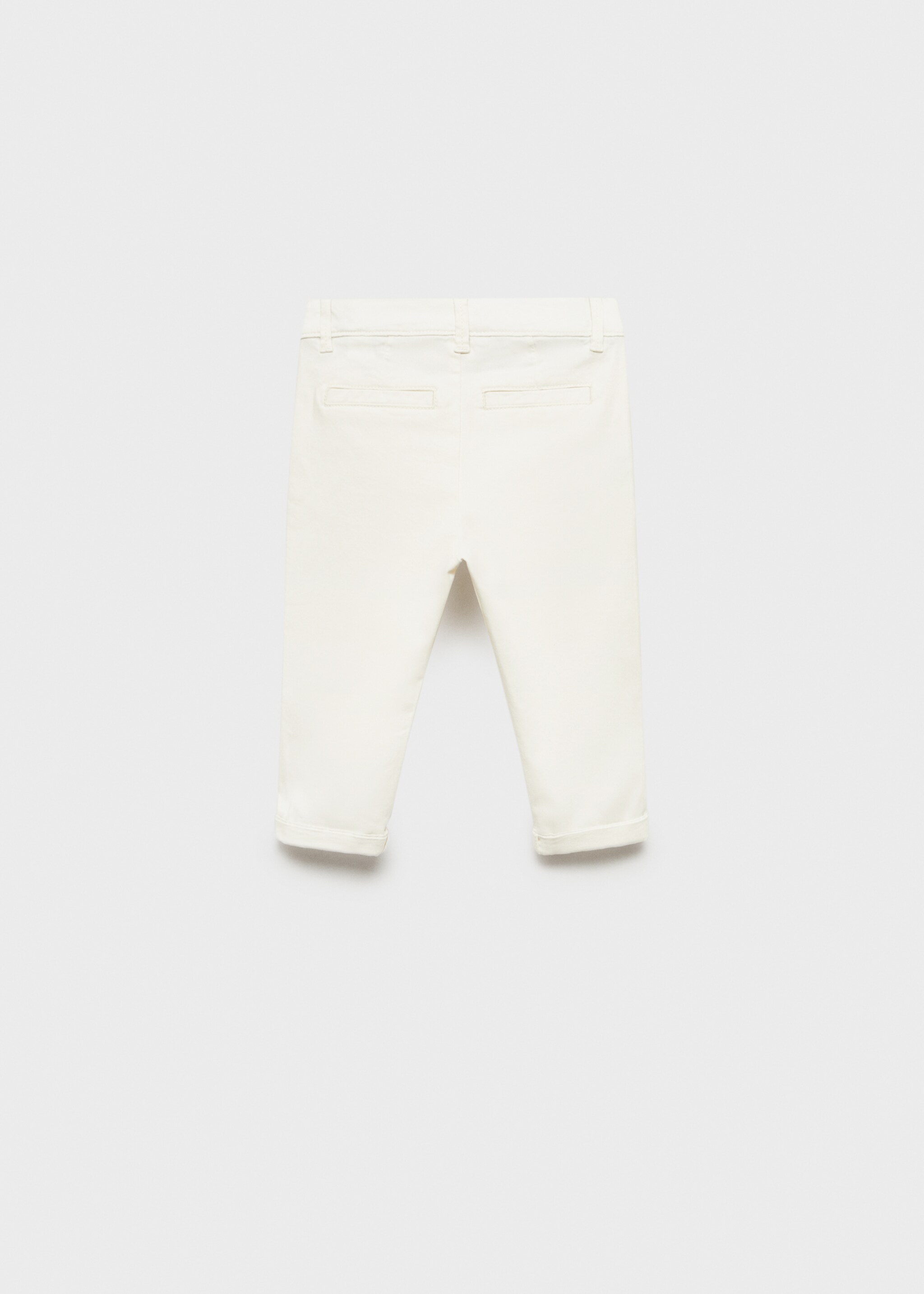Cotton chinos - Reverse of the article, White. Ref: 87030627-00.