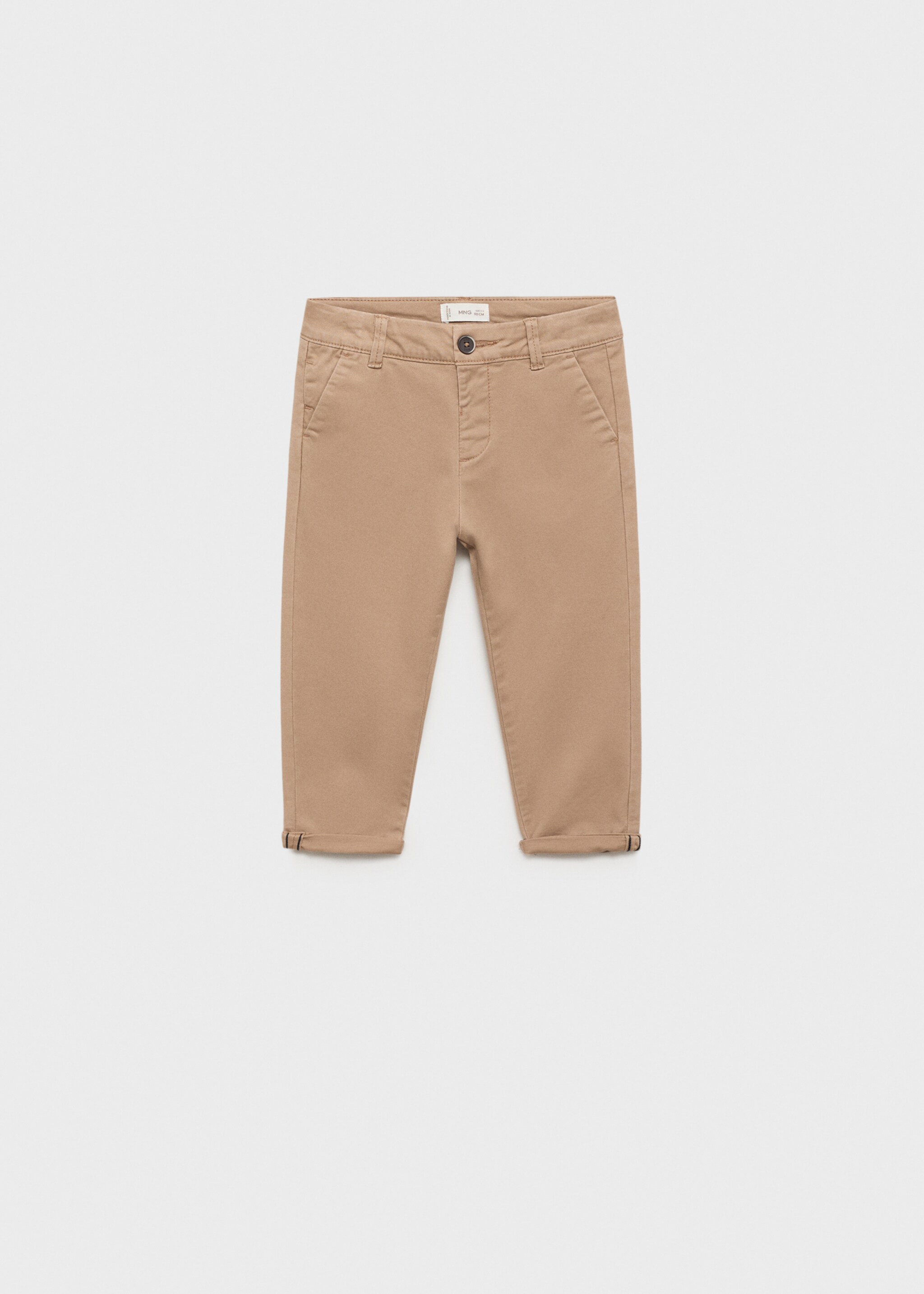Cotton chinos - Article without model, Beige. Ref: 87030627-00.