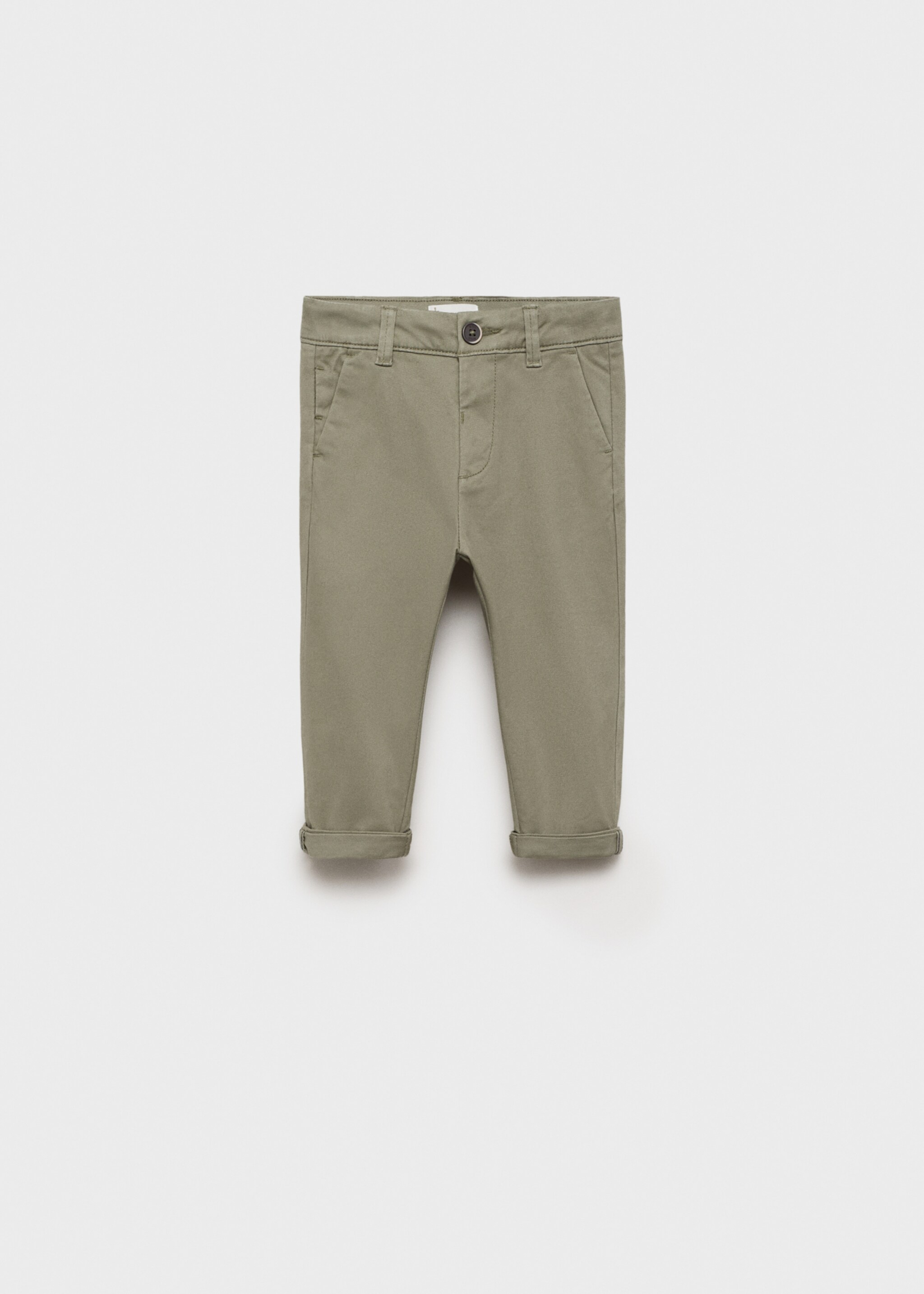 Pantalon chino coton - Article sans modèle, Kaki. Ref: 87030627-00.