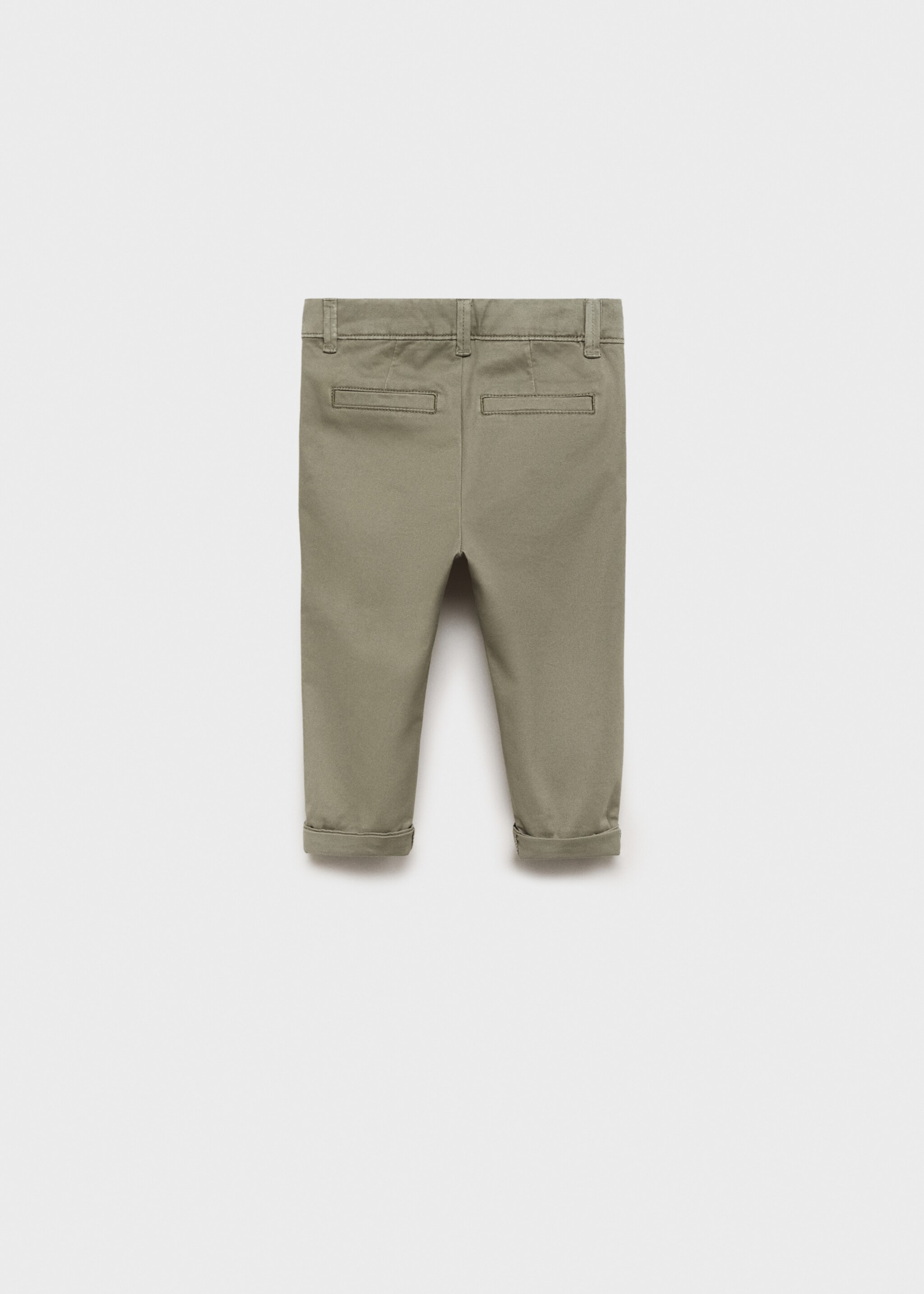 Pantalon chino coton - Verso de l’article, Kaki. Ref: 87030627-00.