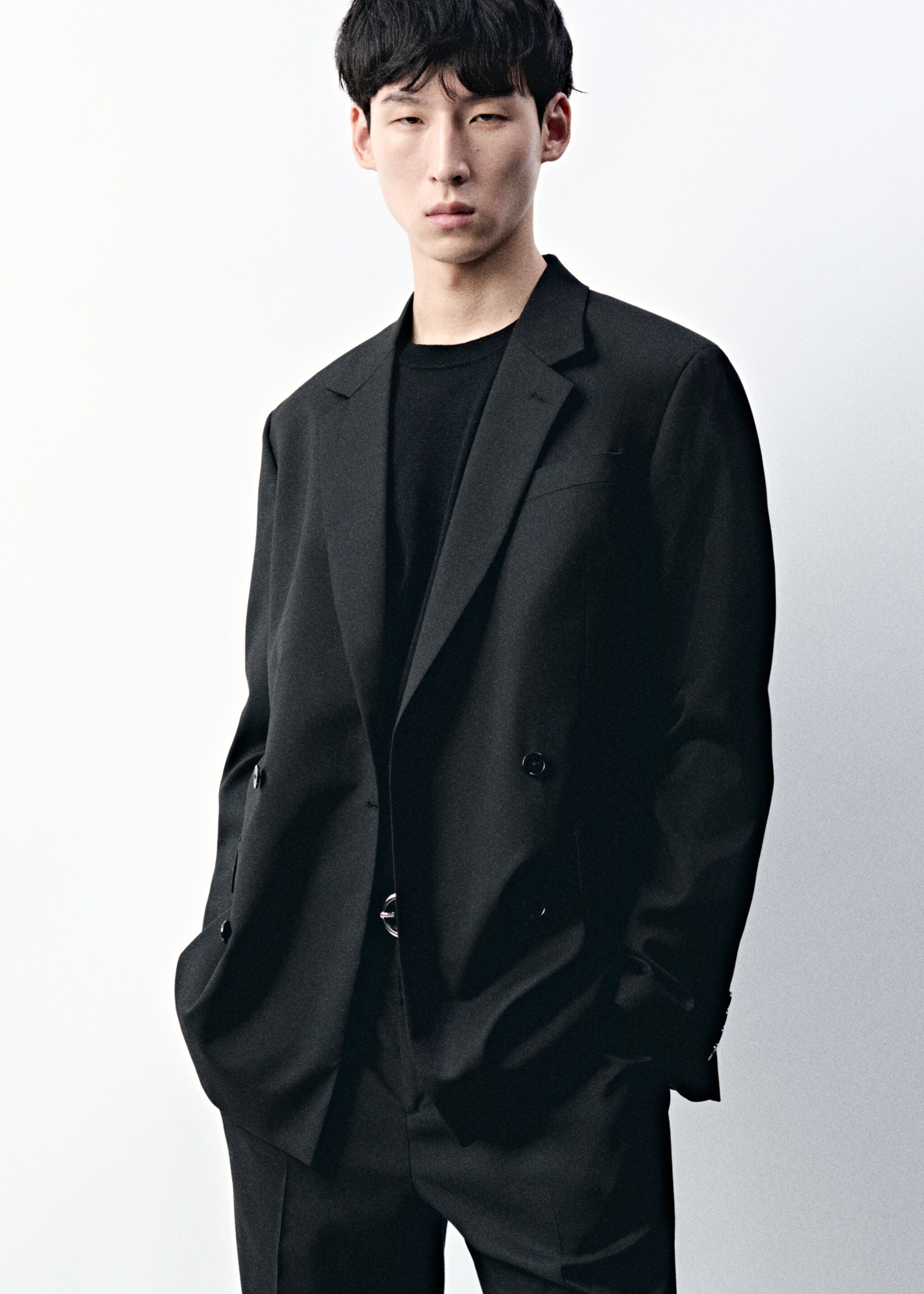 Boston Anzugjacke Regular Fit zweireihig - Detail des Artikels 3, Schwarz. Ref: 87030629-00.