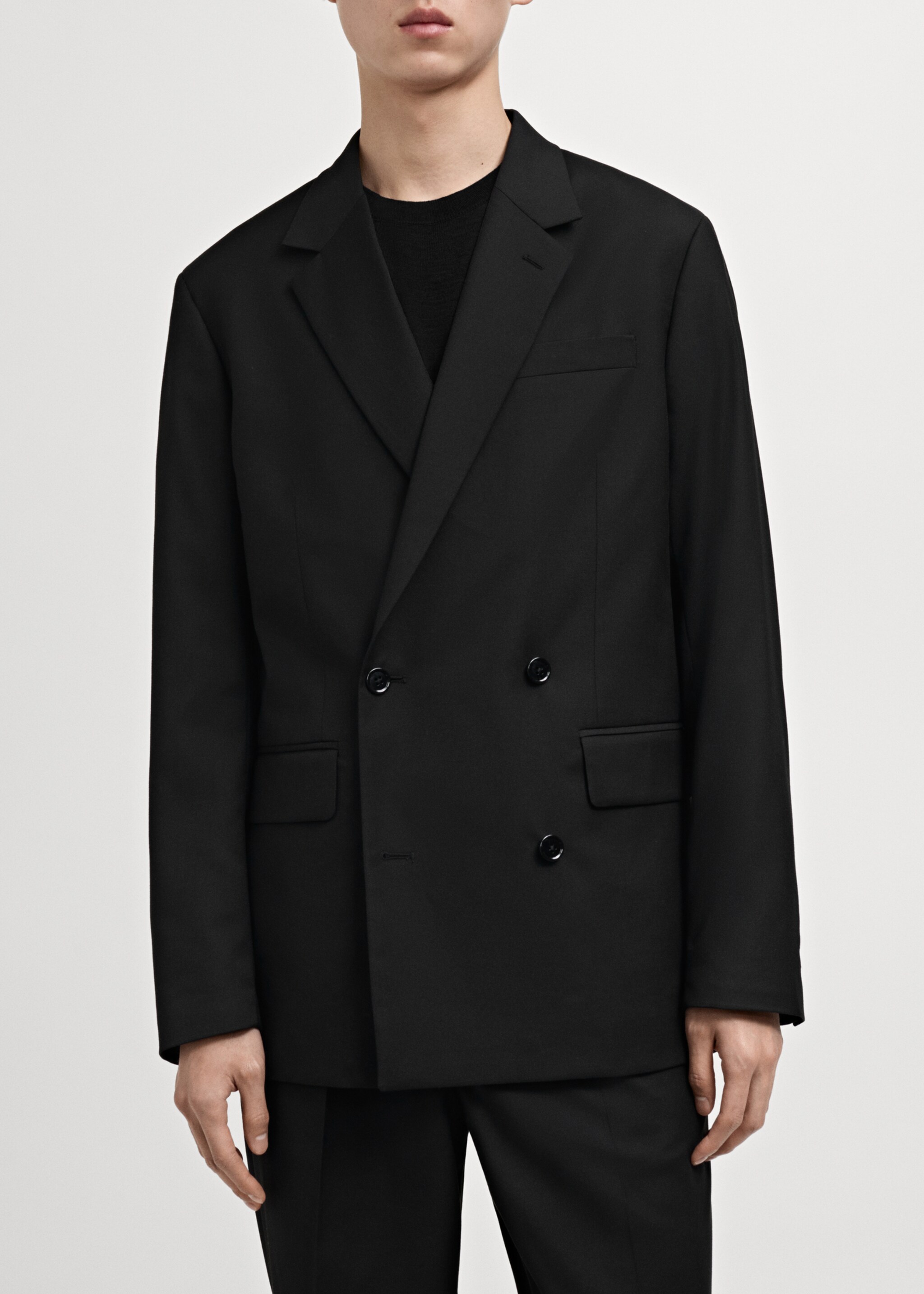 Boston Anzugjacke Regular Fit zweireihig - Detail des Artikels 4, Schwarz. Ref: 87030629-00.