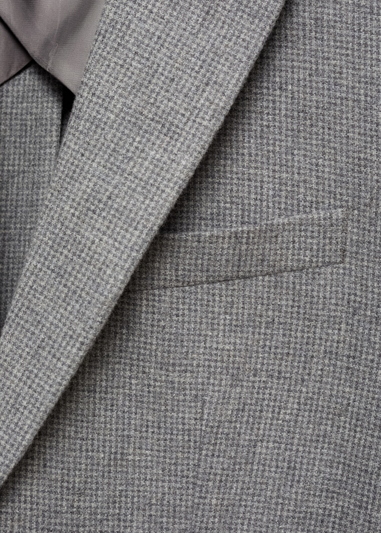 Slim-fit micro-houndstooth wool jacket - Details of the article 0