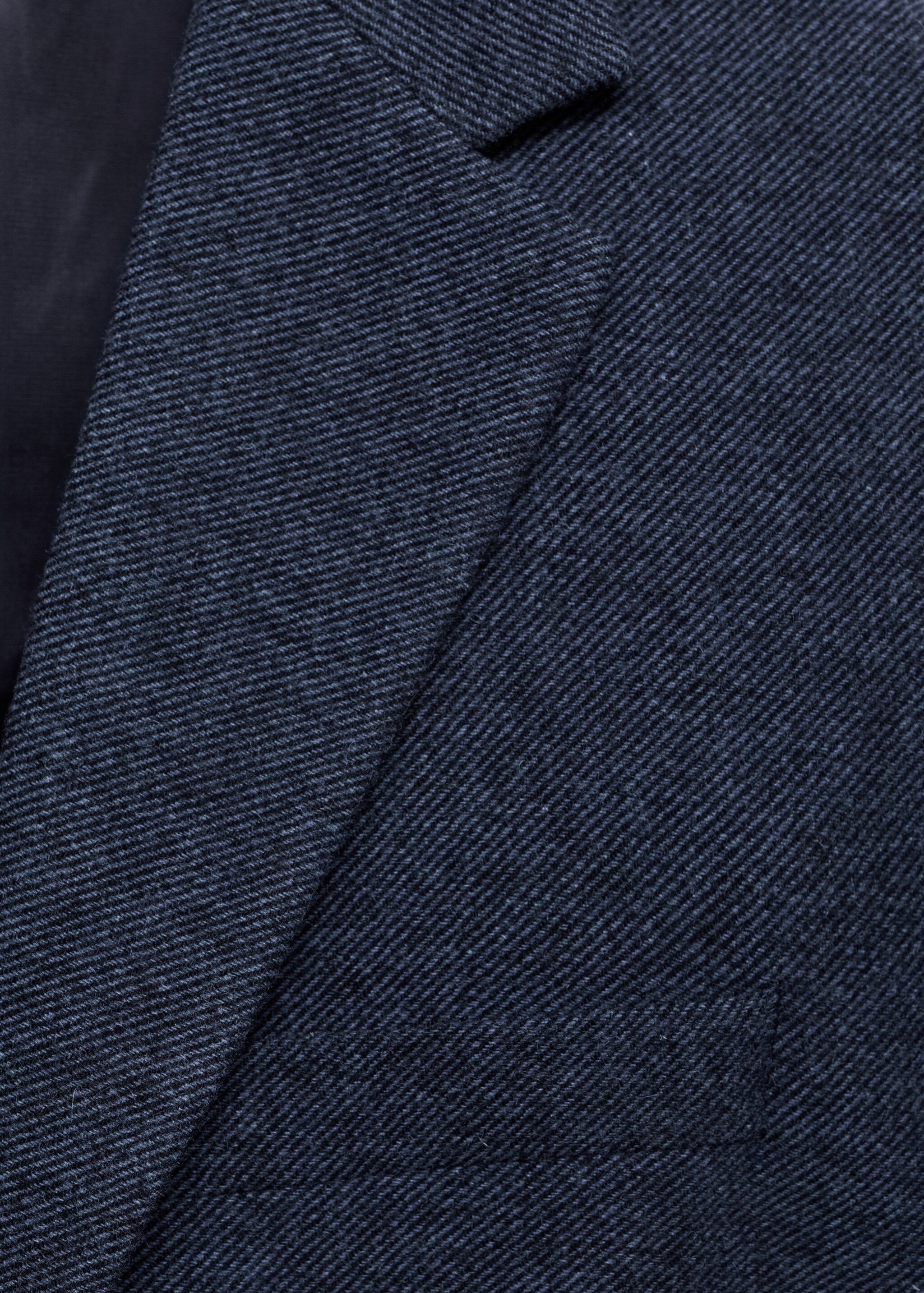 Slim-Fit-Blazer aus Wollgemisch - Detail des Artikels 8, Blau. Ref: 87030632-00.
