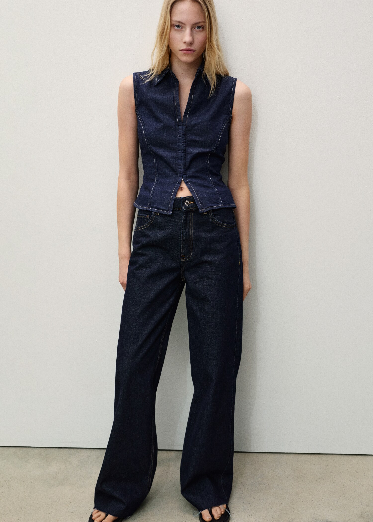 Danila wide leg rinse-wash jeans - Details of the article 1