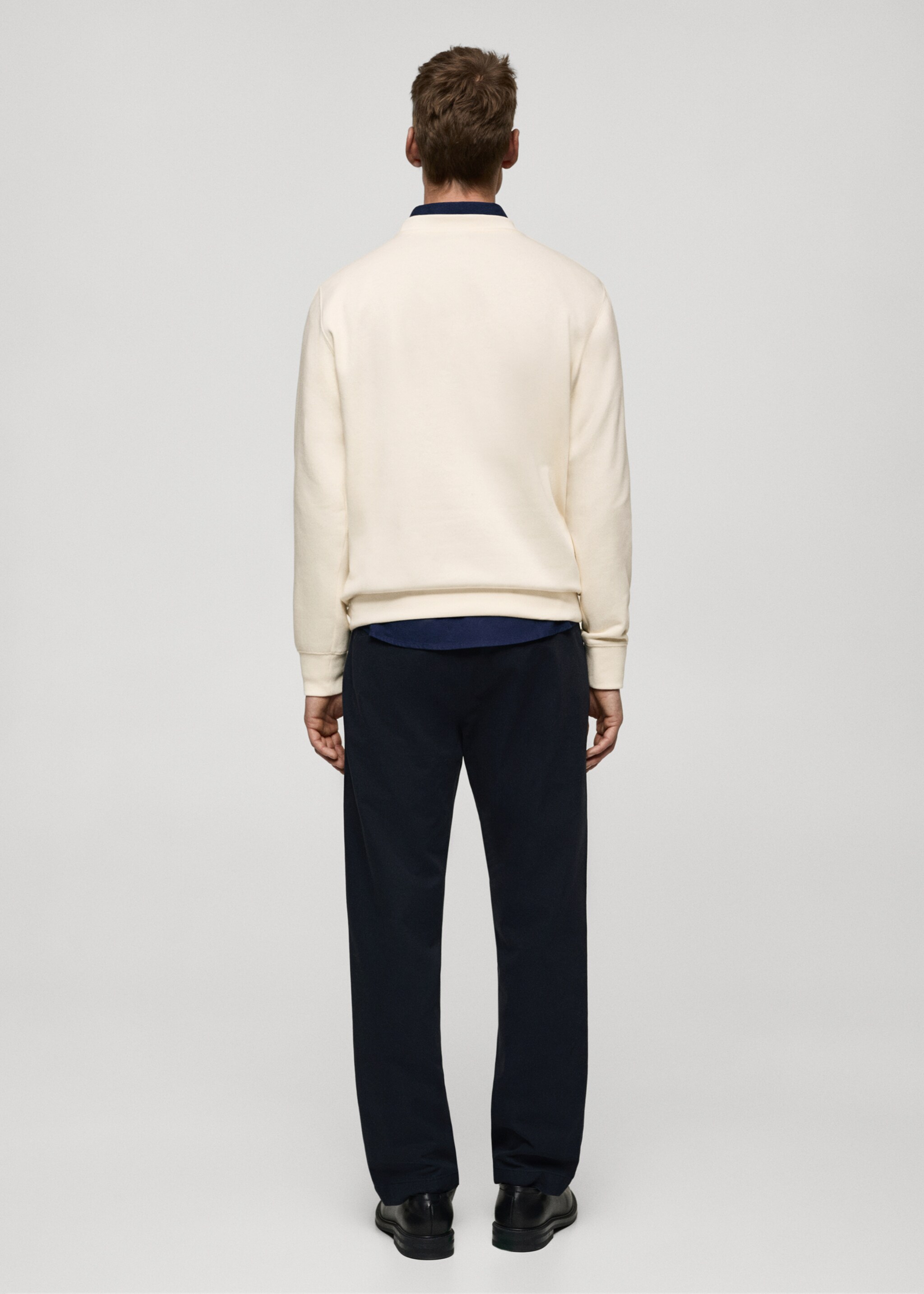 Graphic-print cotton sweatshirt - Reverse of the article, Ecru. Ref: 87030638-00.