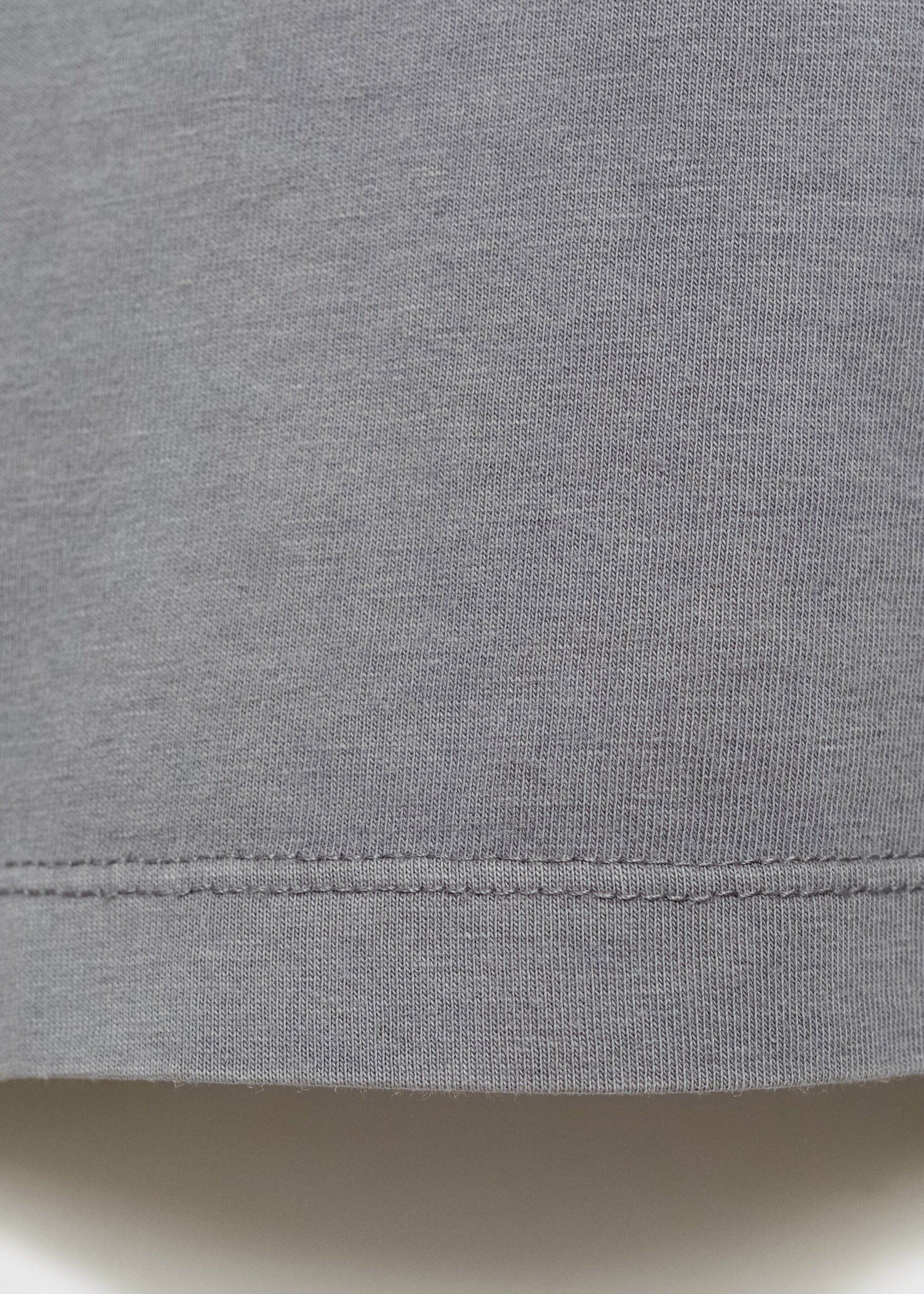 Washed-effect cotton t-shirt - Details of the article 0, Charcoal. Ref: 87030643-00.