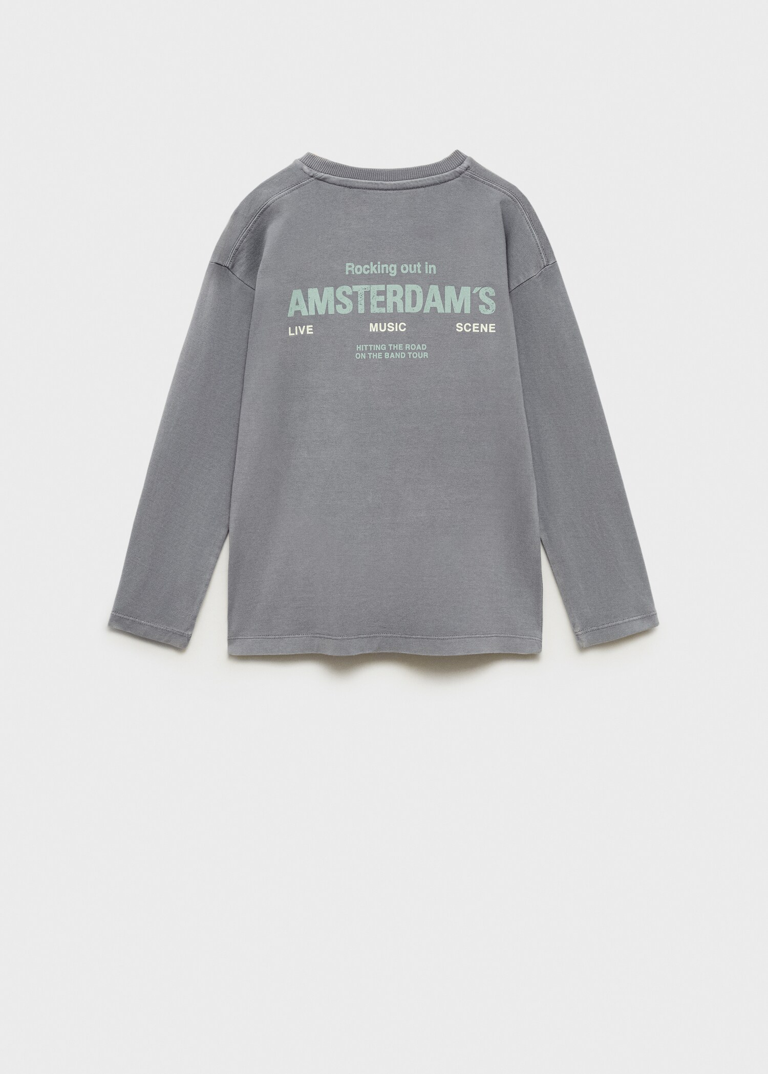 Washed-effect cotton t-shirt - Reverse of the article