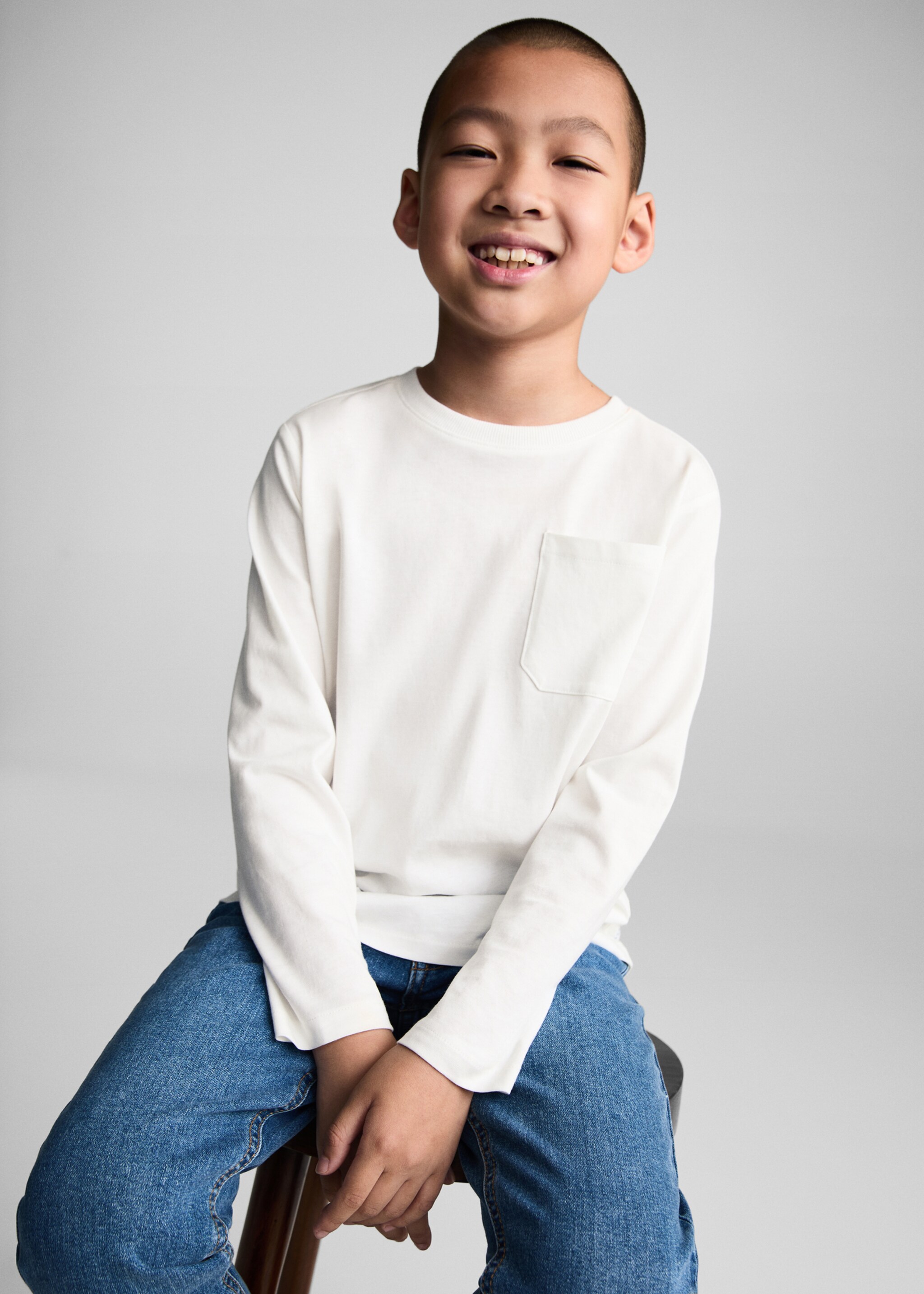 Basic T-shirt - Medium plane, Off White. Ref: 87030649-00.