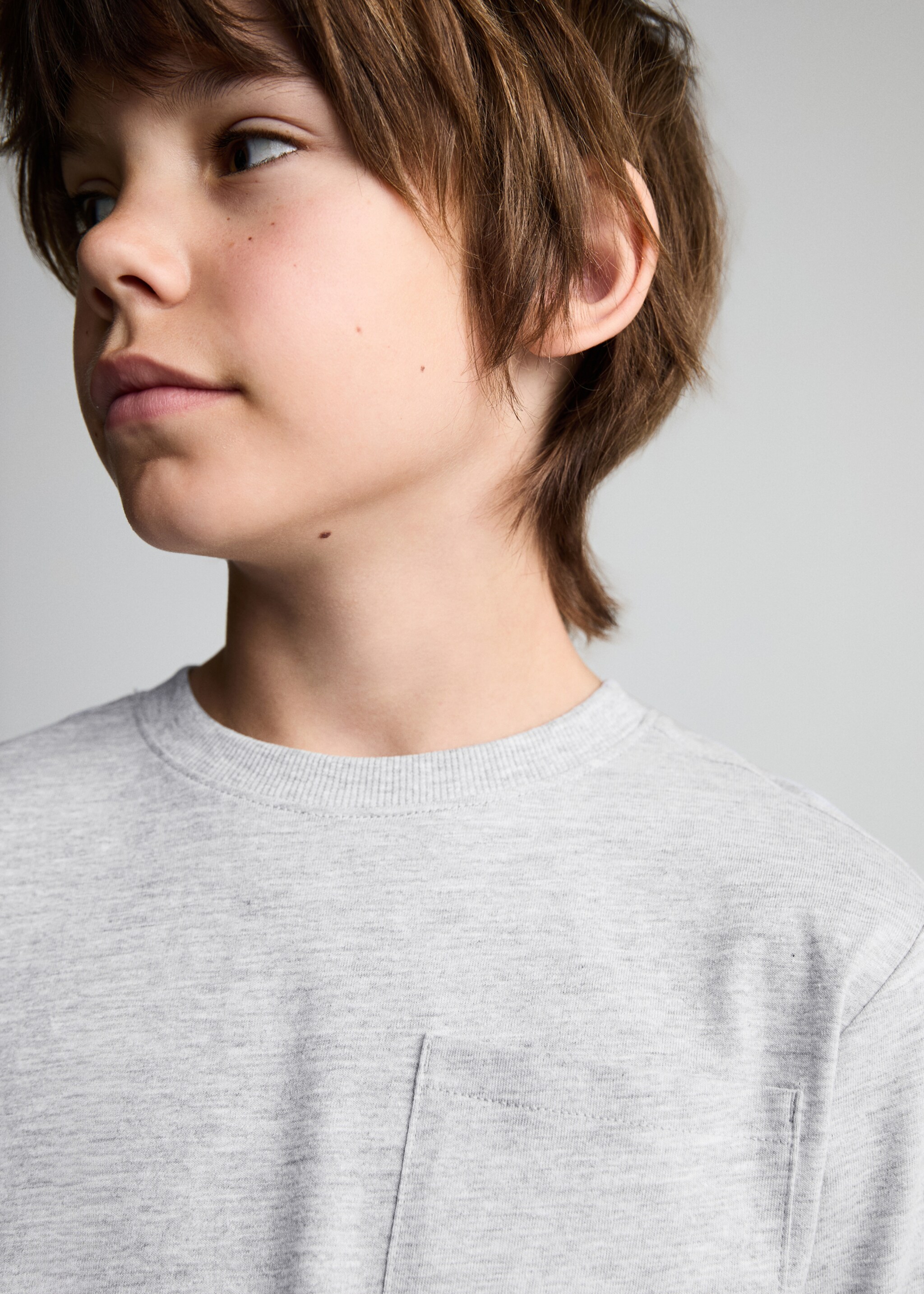 Basic T-Shirt - Detail des Artikels 1, Mittelgrau meliert. Ref: 87030649-00.