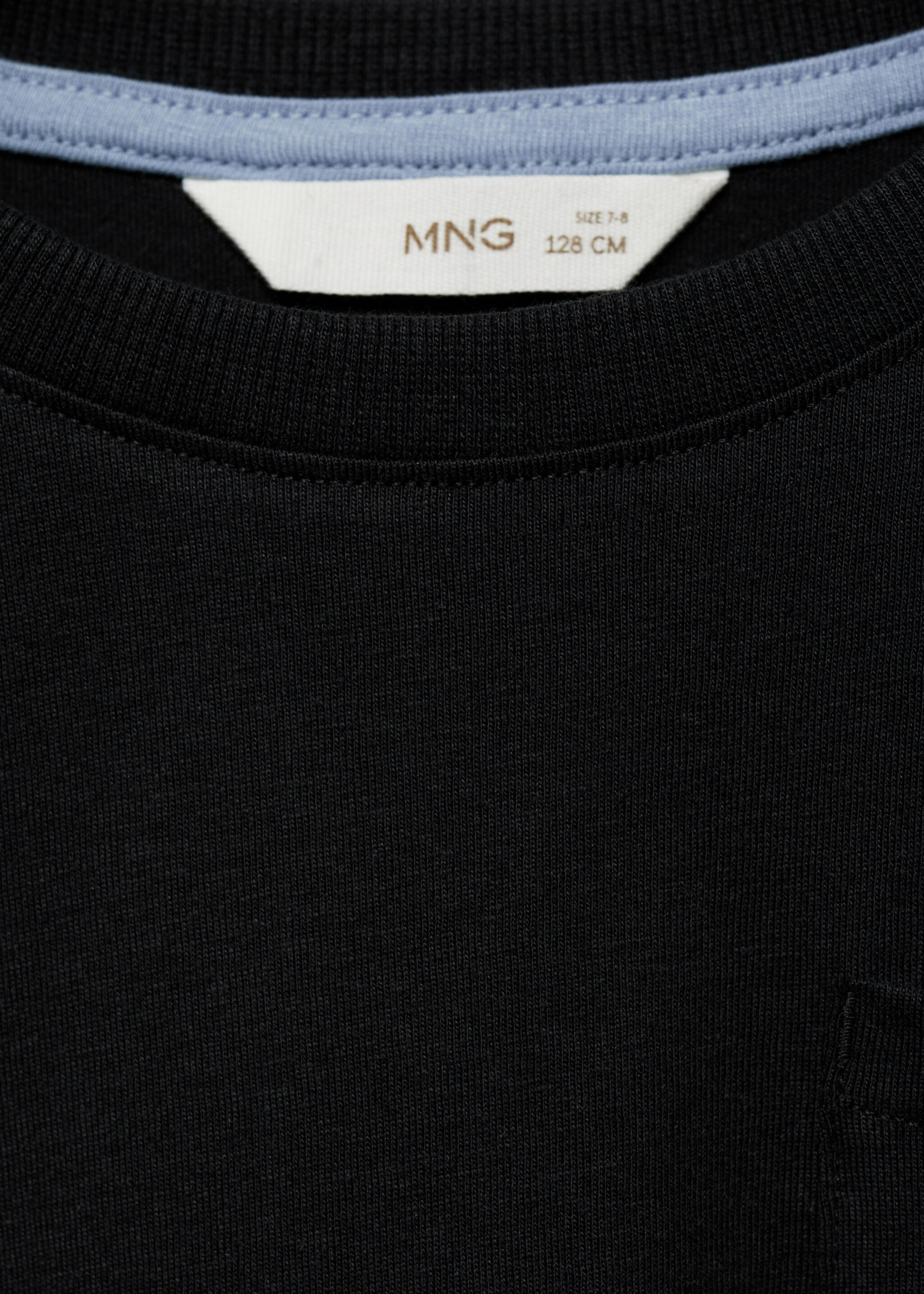 Basic T-shirt - Details of the article 8, Black. Ref: 87030649-00.