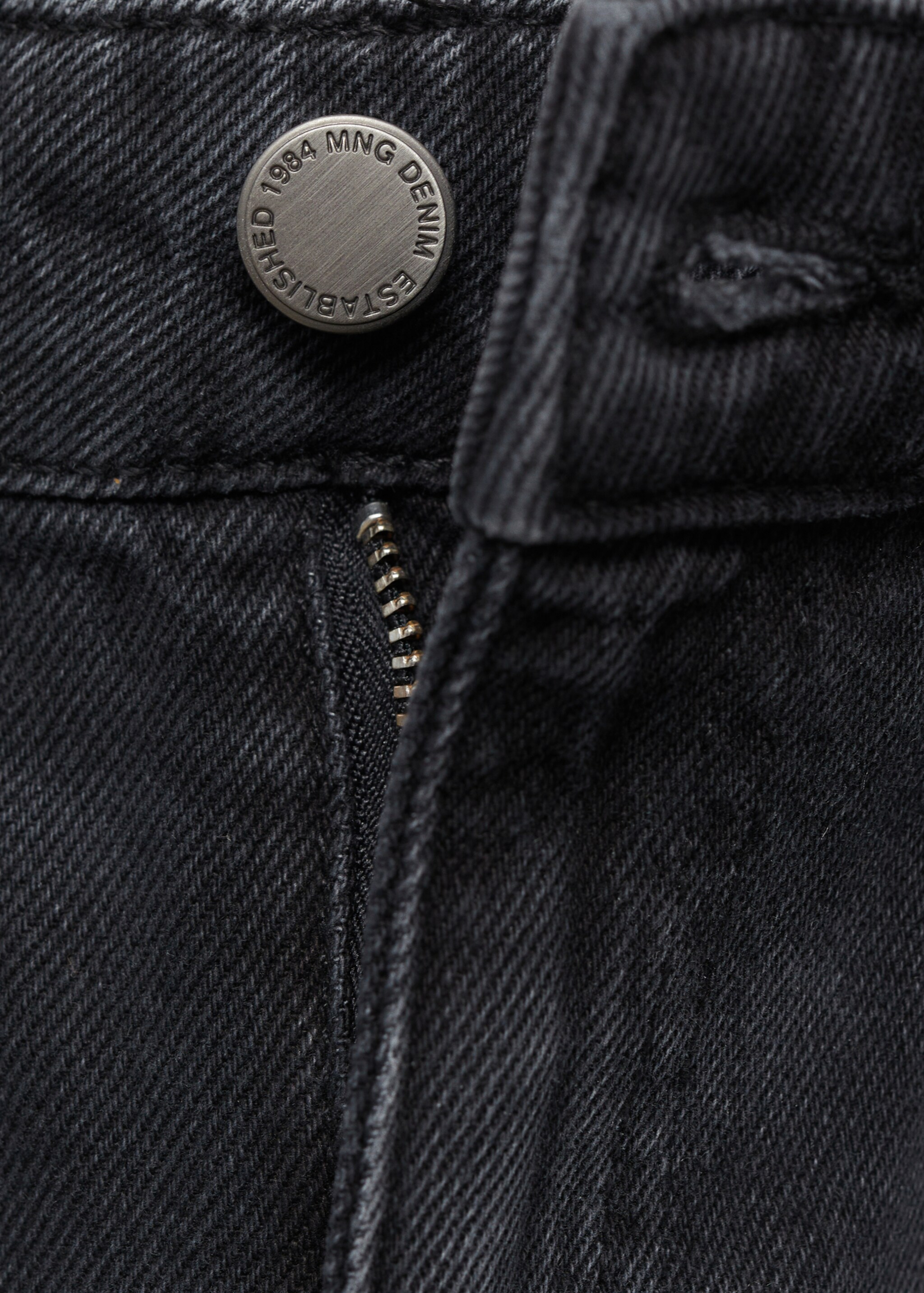 Jean large taille haute - Détail de l'article 8, Gris. Ref: 87030651-00.