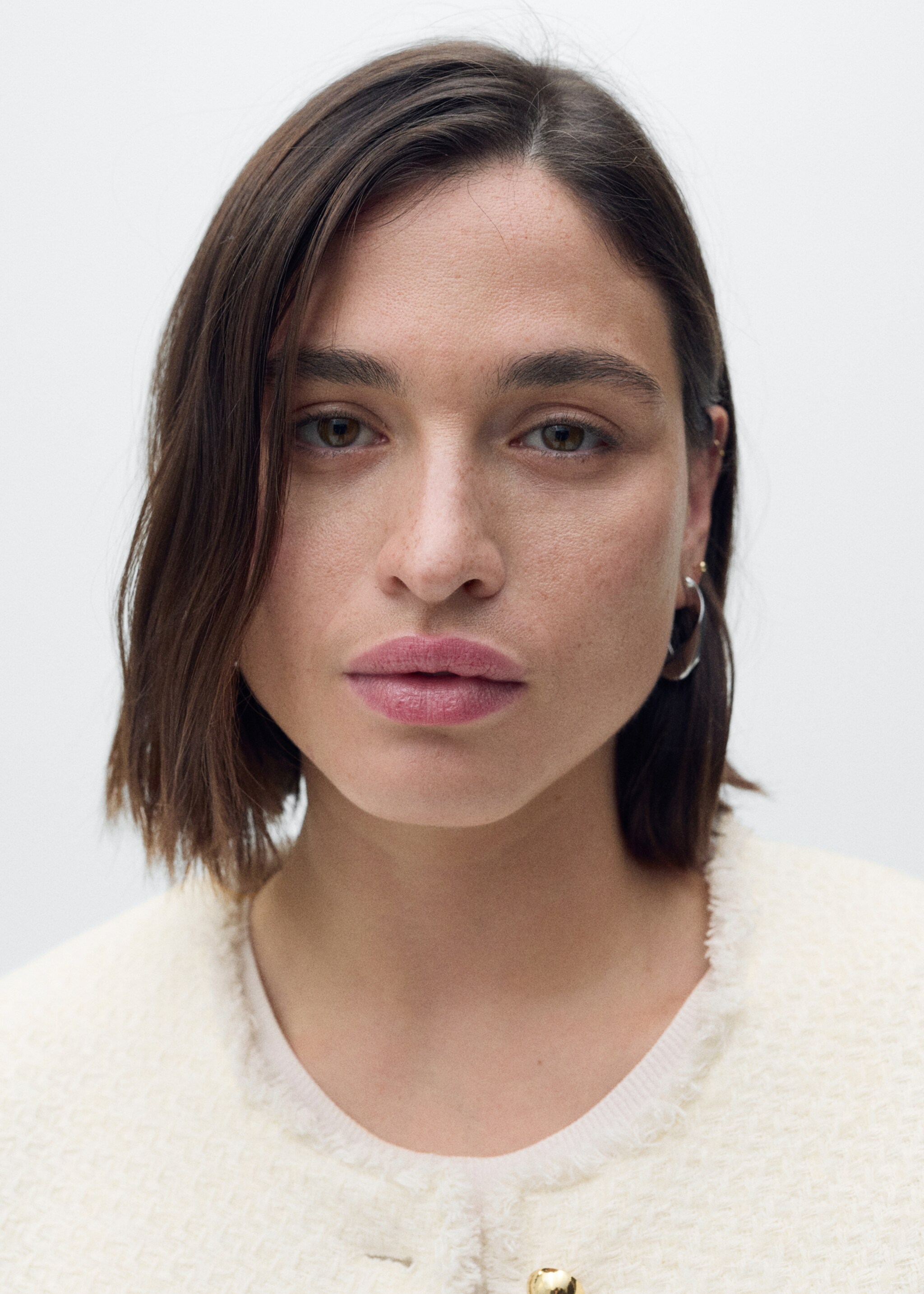 Veste tweed boutons bijoux - Détail de l'article 4, Écru. Ref: 87030653-00.