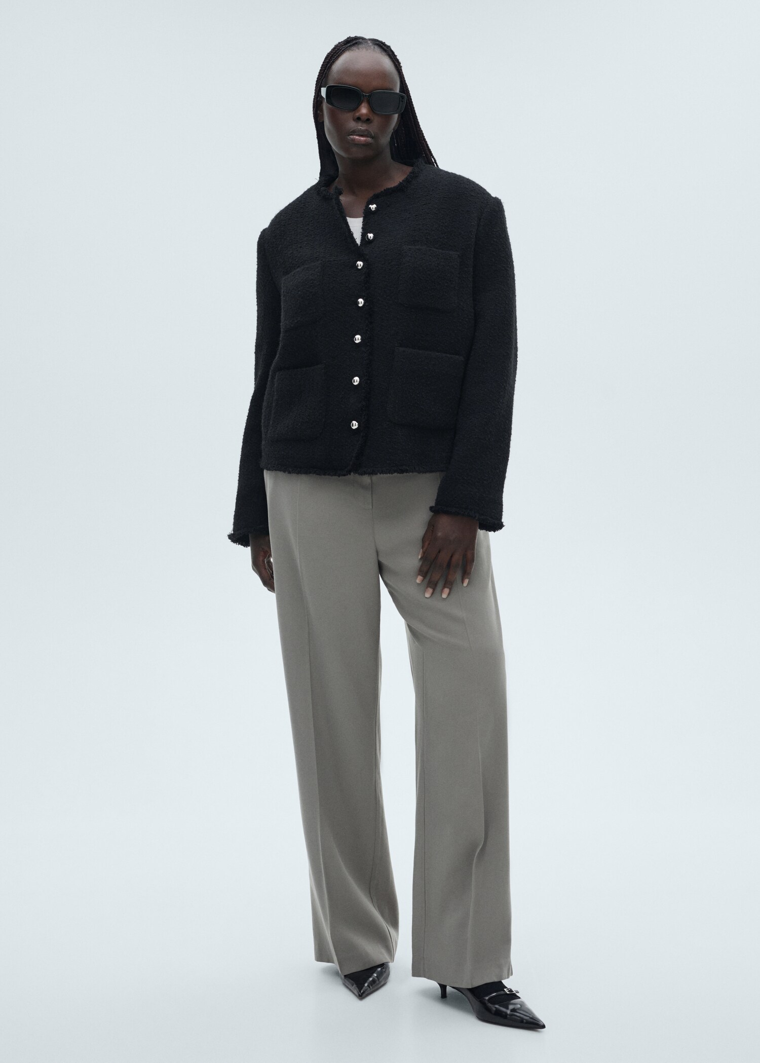 Veste tweed boutons bijoux - Détail de l'article 3