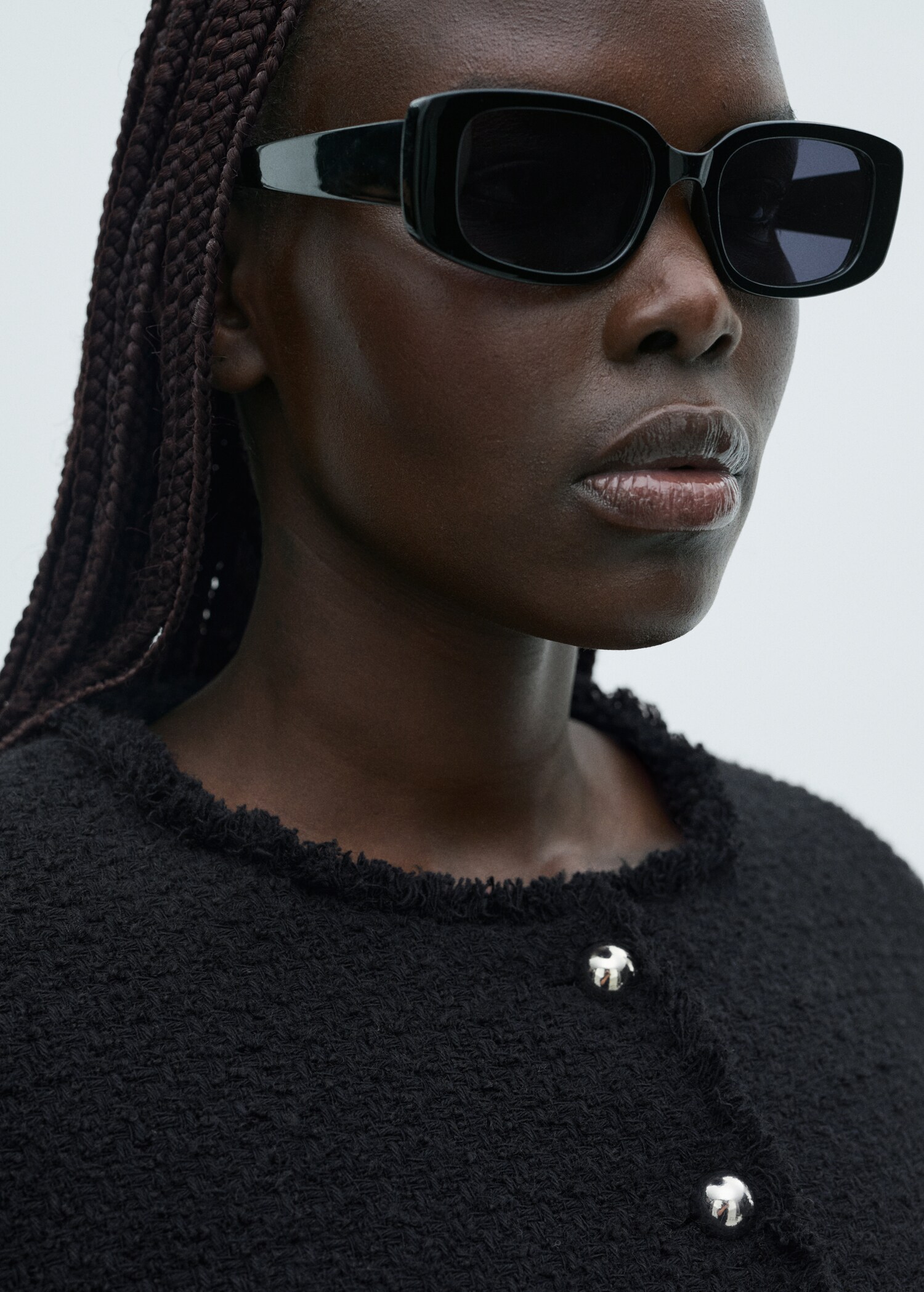 Veste tweed boutons bijoux - Détail de l'article 4