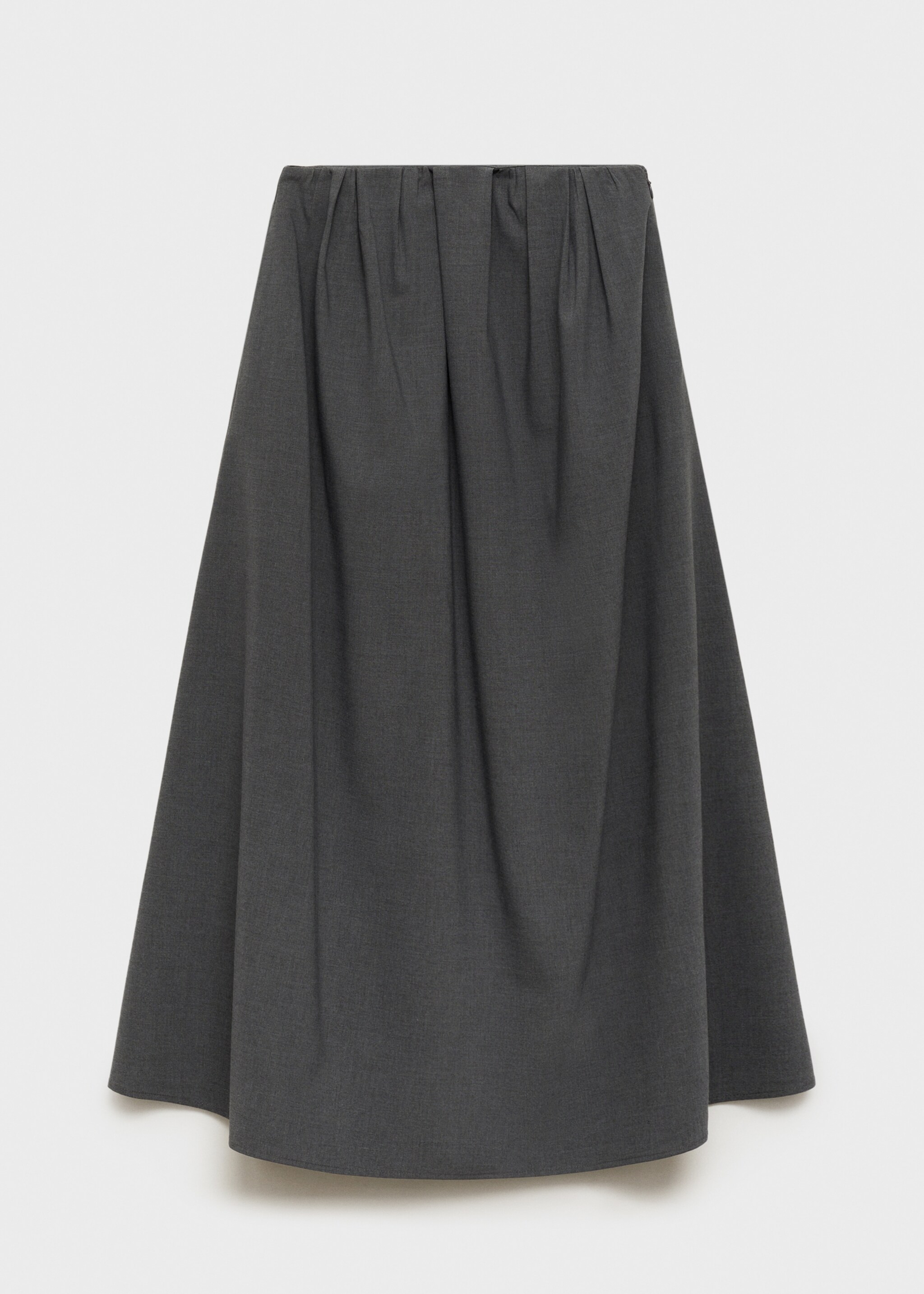 A-line pleated skirt - Article without model, Grey. Ref: 87030654-00.