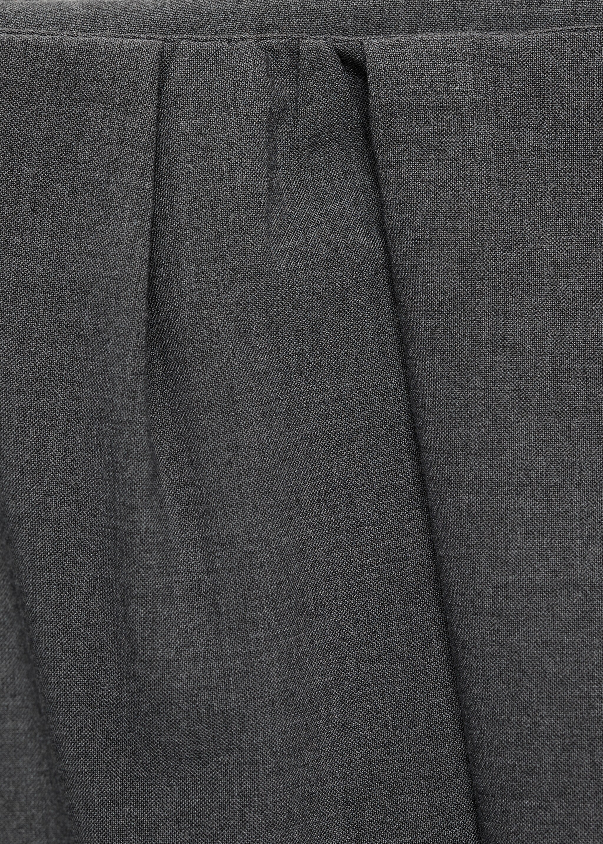 A-line pleated skirt - Details of the article 8, Grey. Ref: 87030654-00.