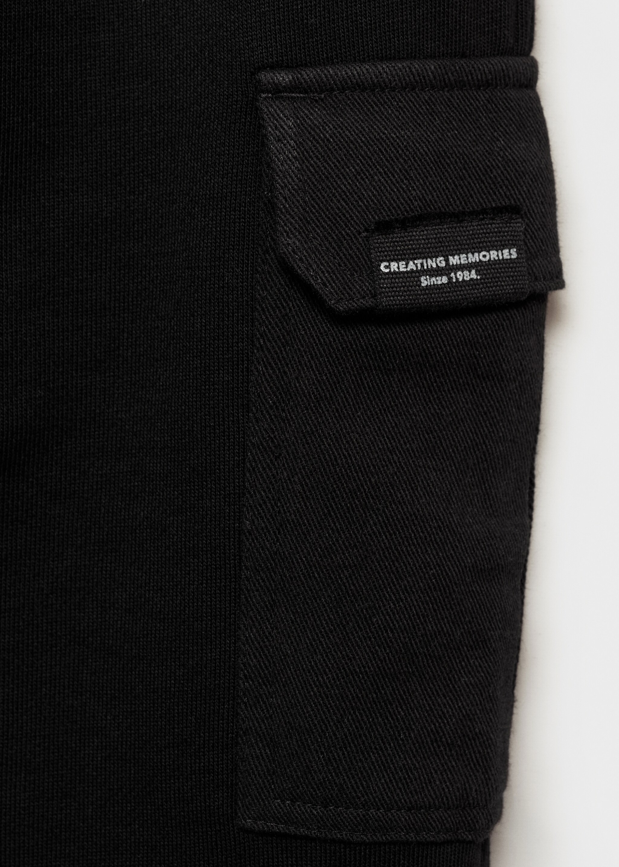 Cargo jogger trousers - Details of the article 0, Black. Ref: 87031049-00.